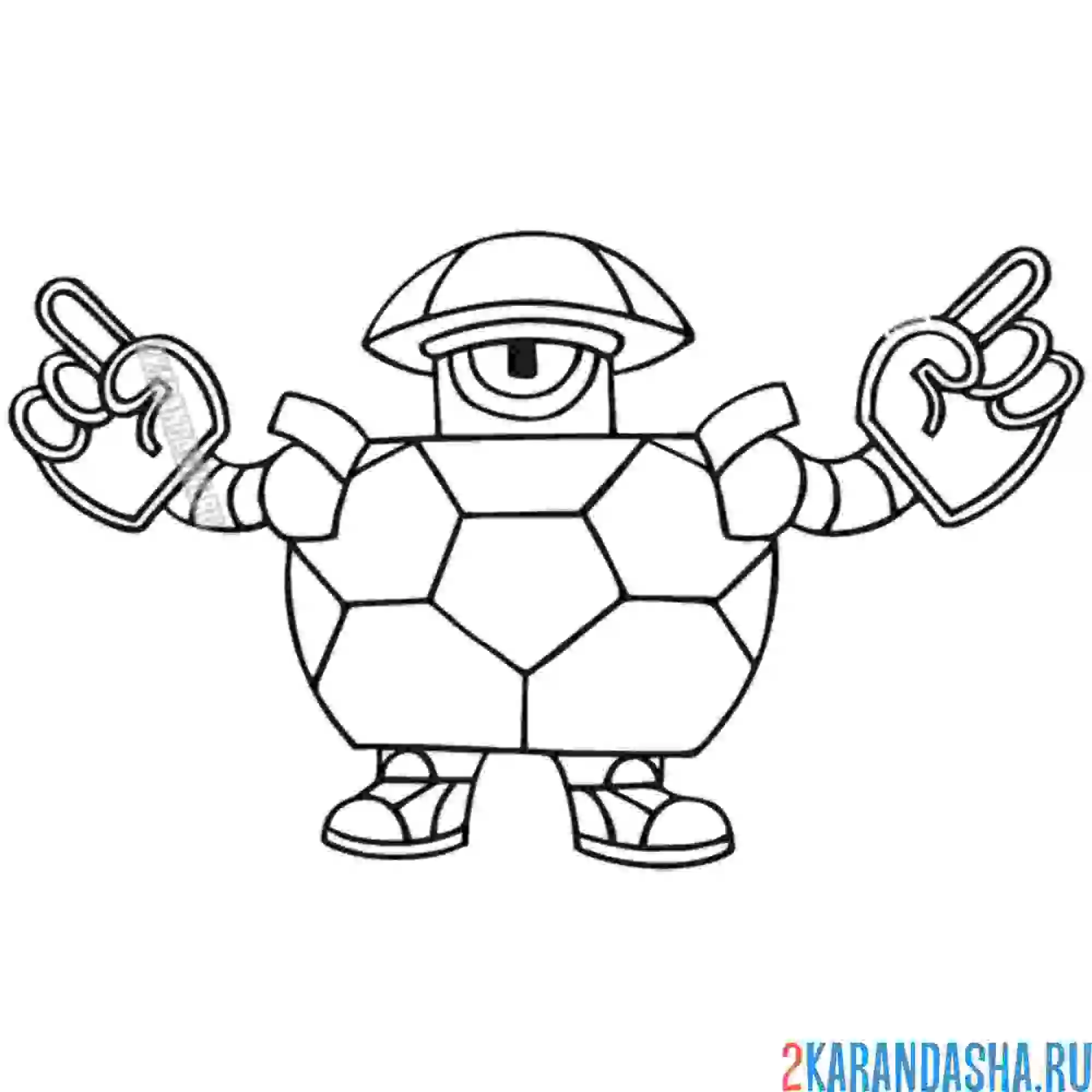 Раскраска новый редкий боец талисман дэррил