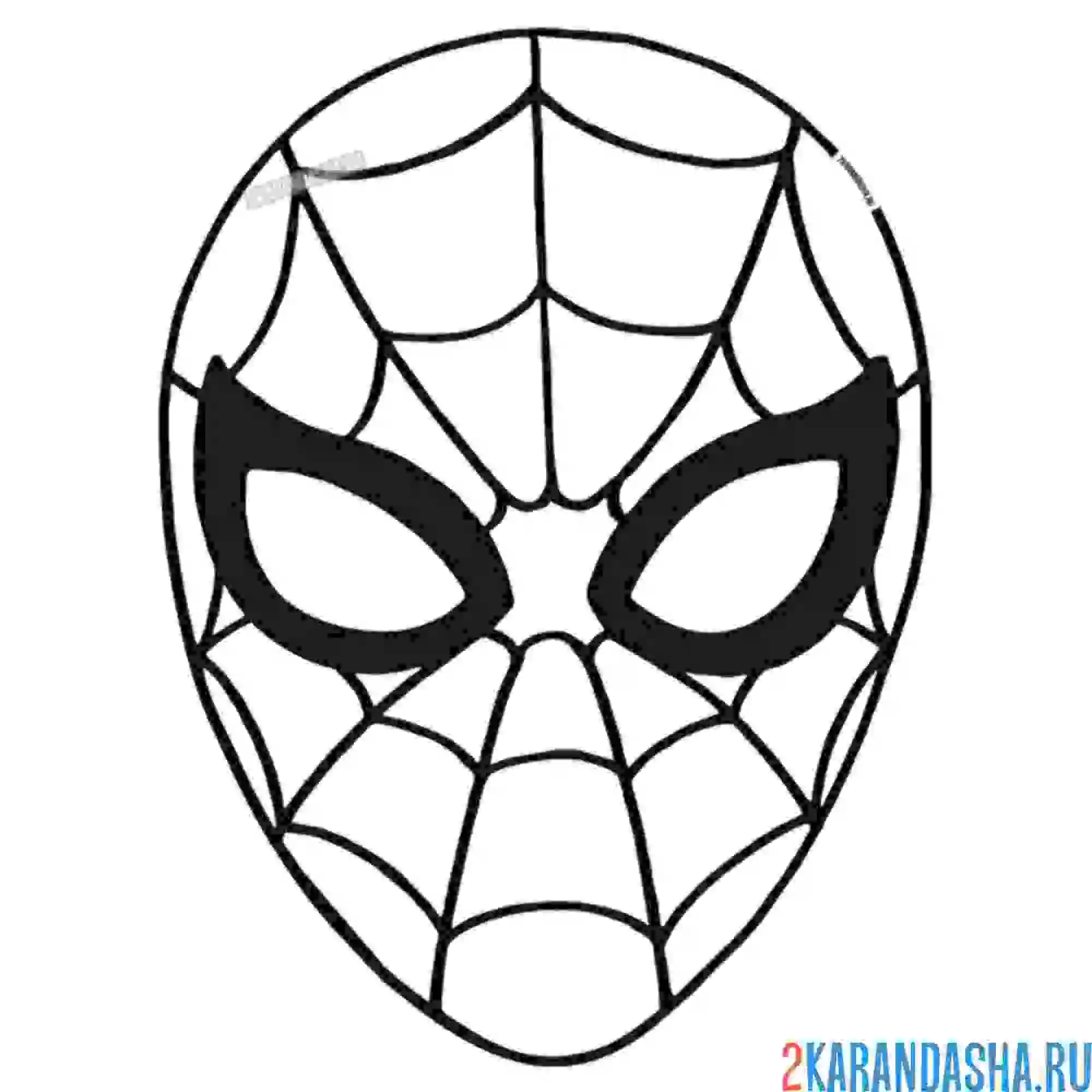 Раскраска маска супергероя