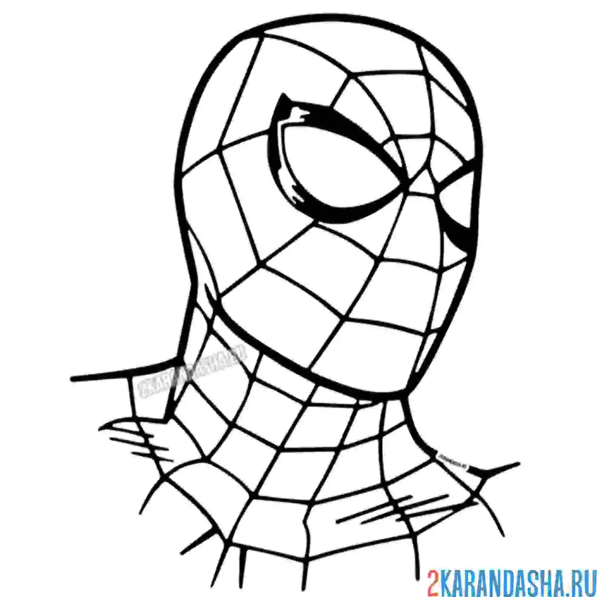 Раскраска голова в маске