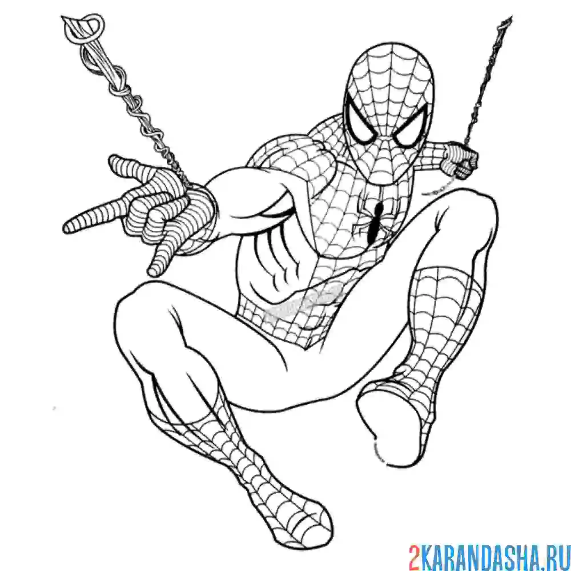 Раскраска герой марвела в полете