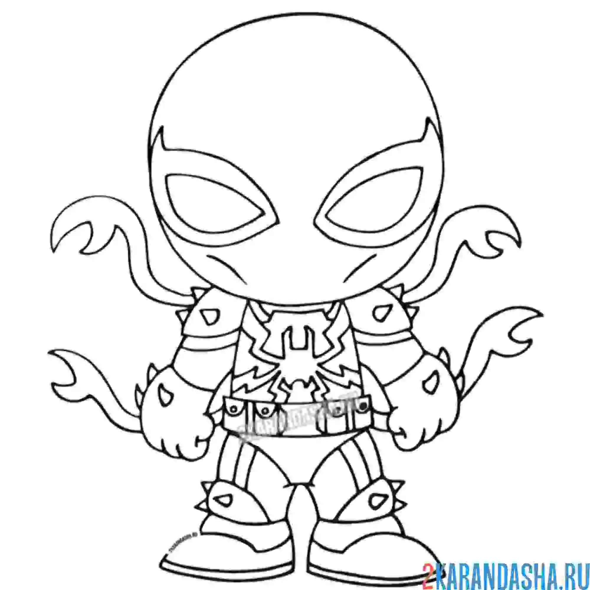 Раскраска агент веном марвел