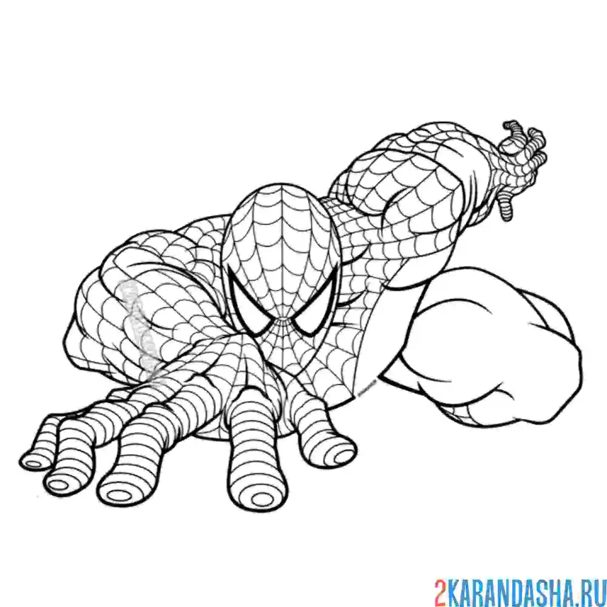 Раскраска супергерой в маске