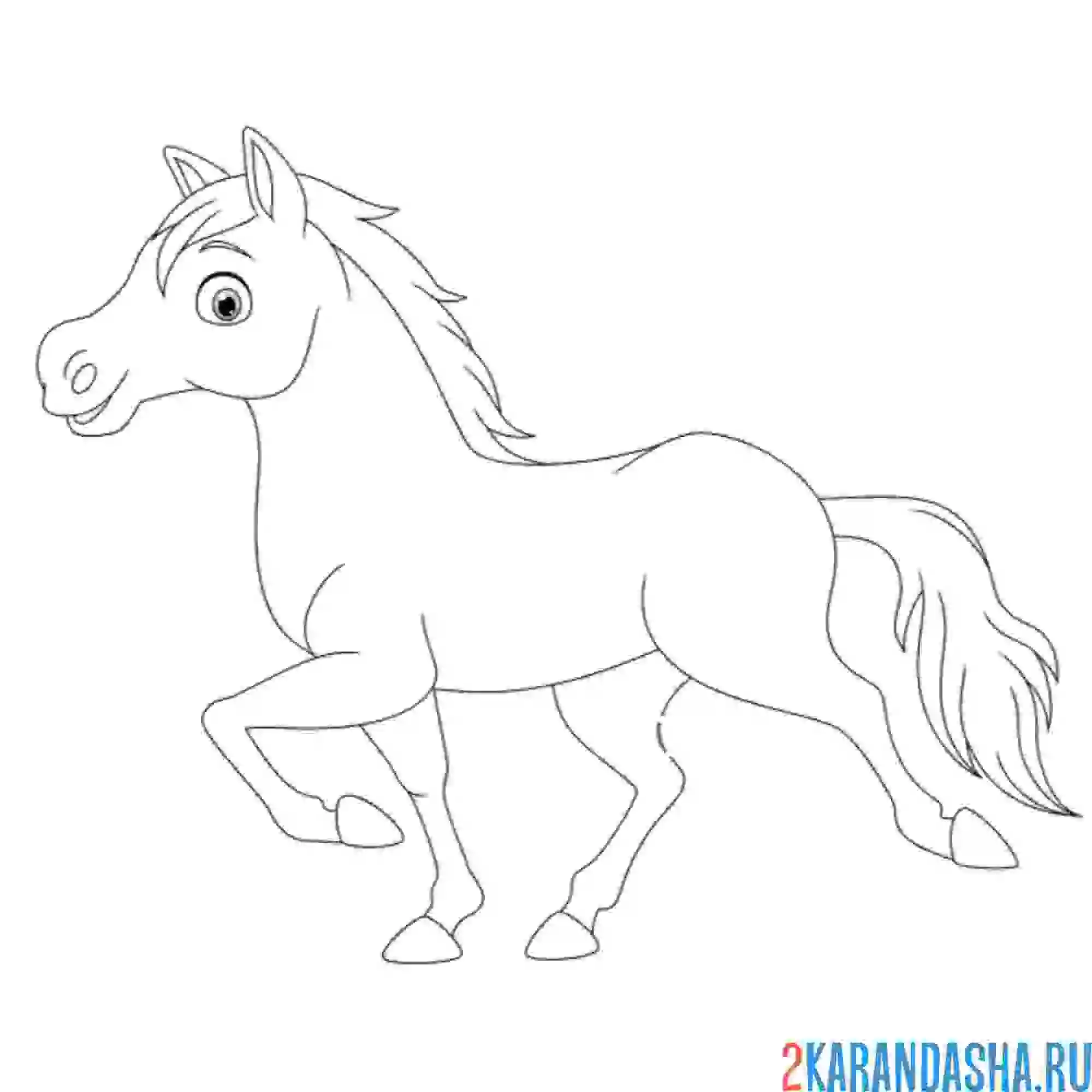 Раскраска резвый скакун