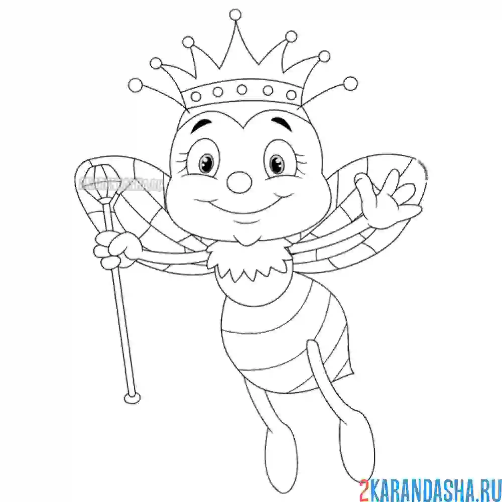 Раскраска королева пчел