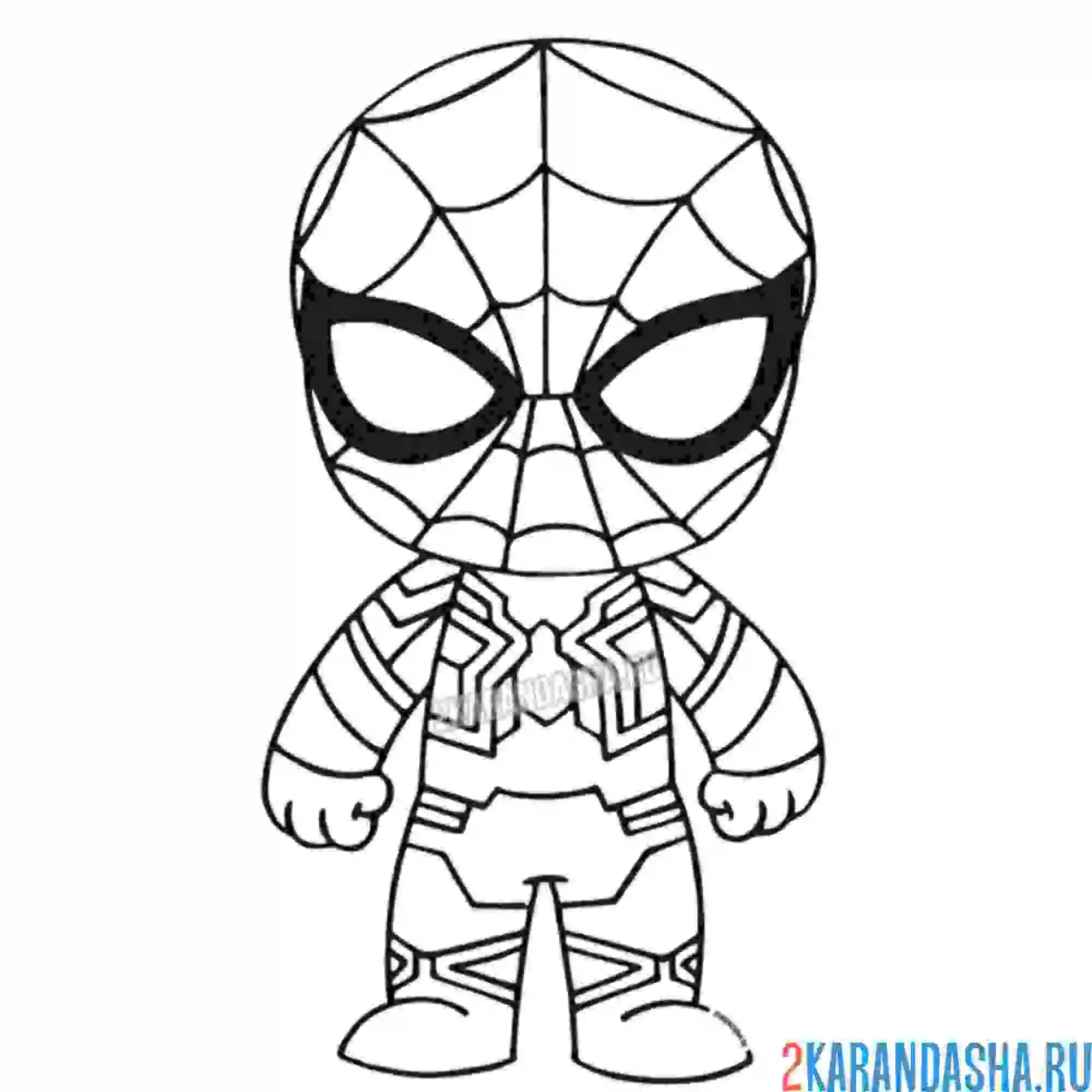 Раскраска железный паук (iron spider)