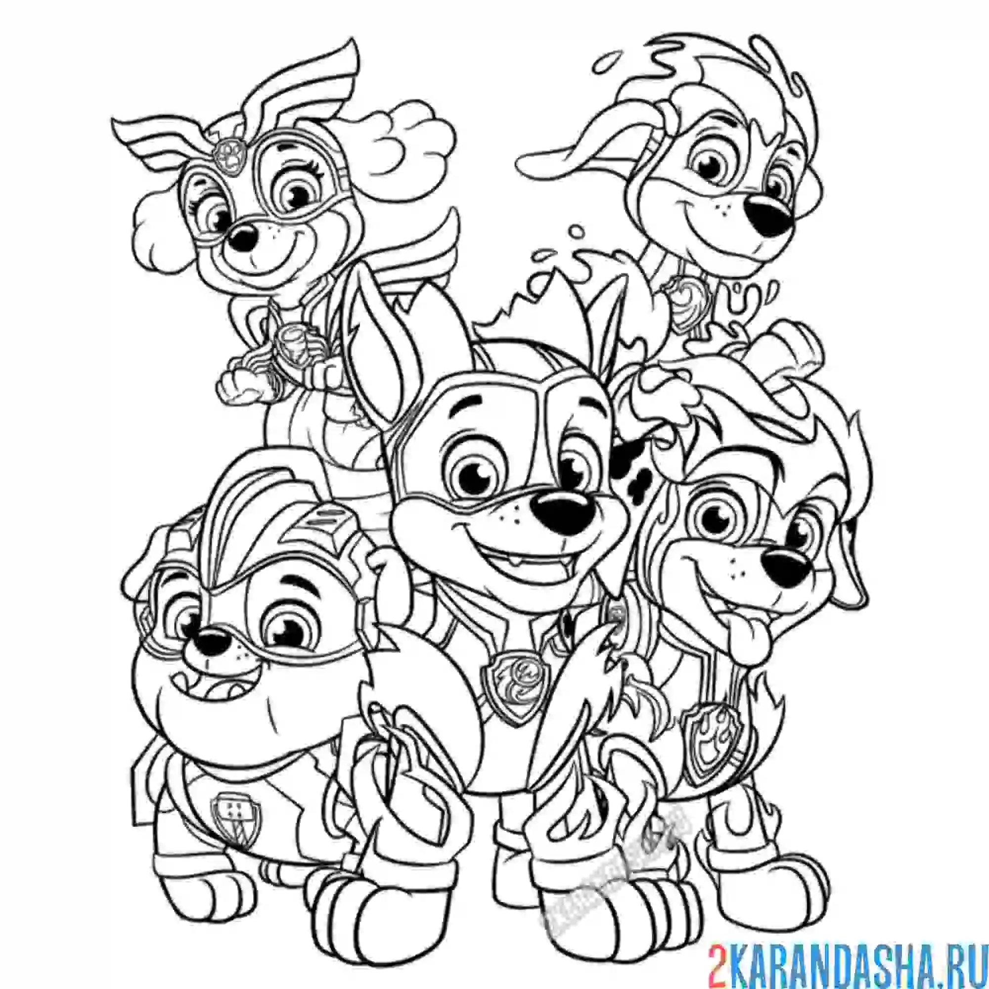 Раскраска все мегащенки