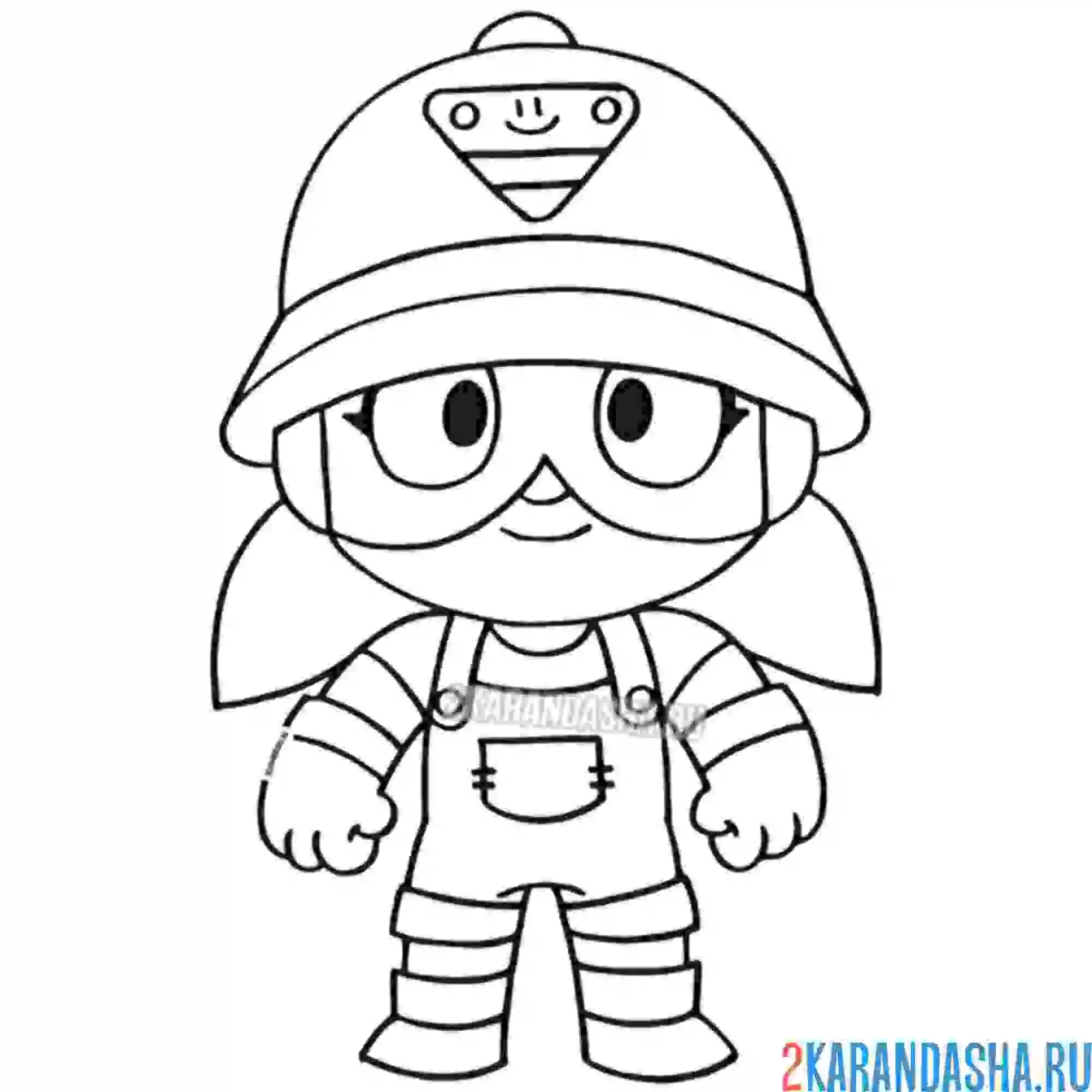 Раскраска скин боец джеки