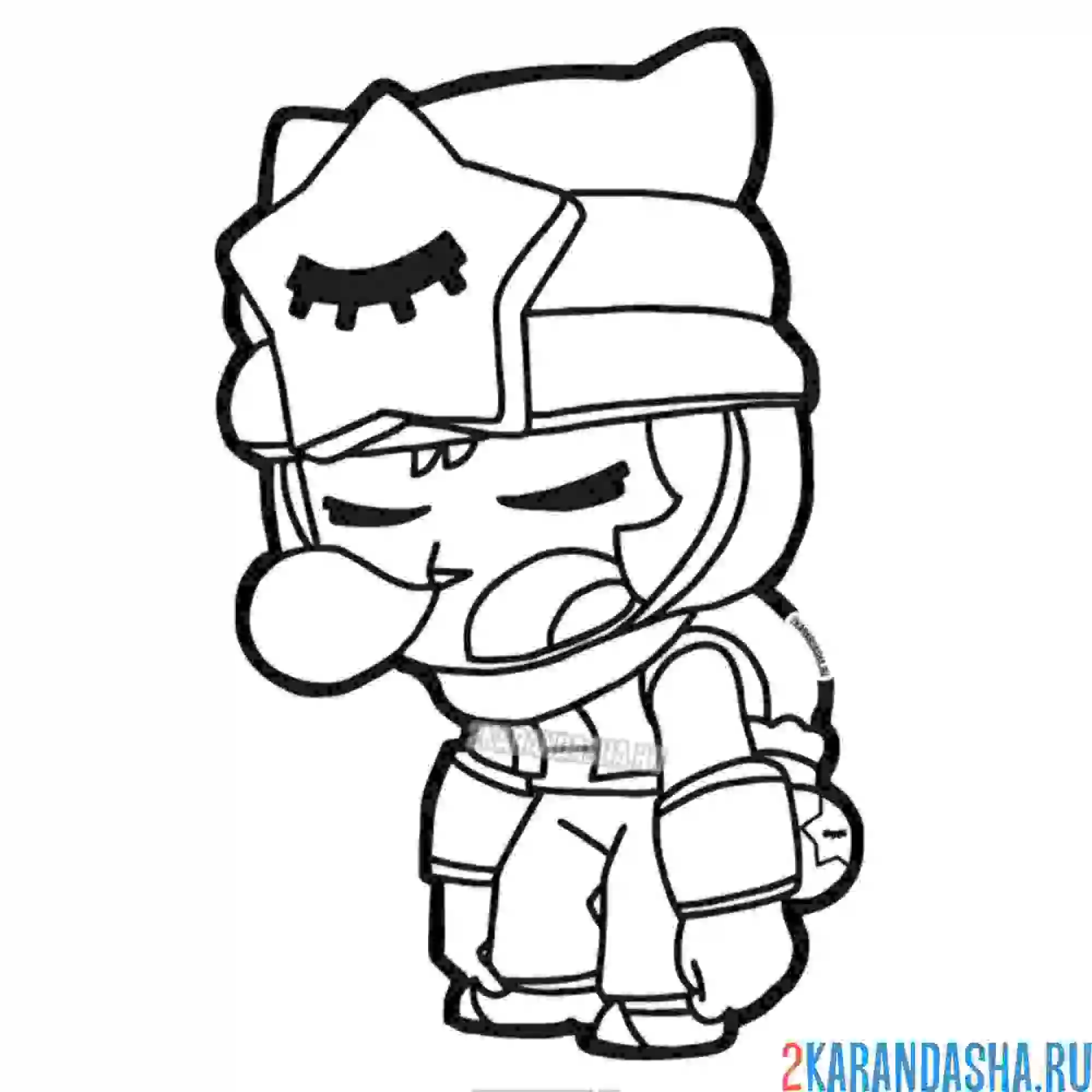 Раскраска воин сэнди (сенди, sandy)