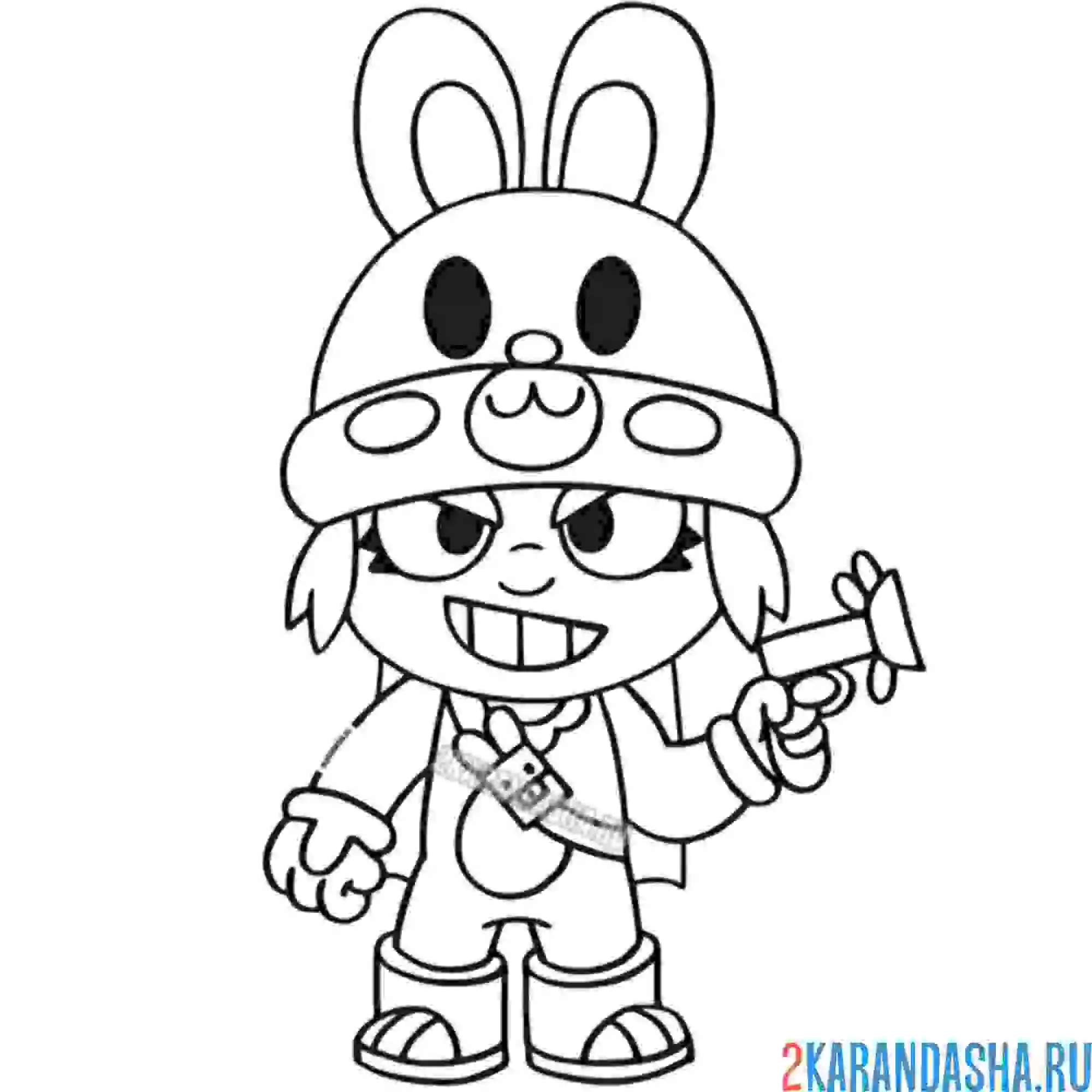 Раскраска кролик, зайка пенни