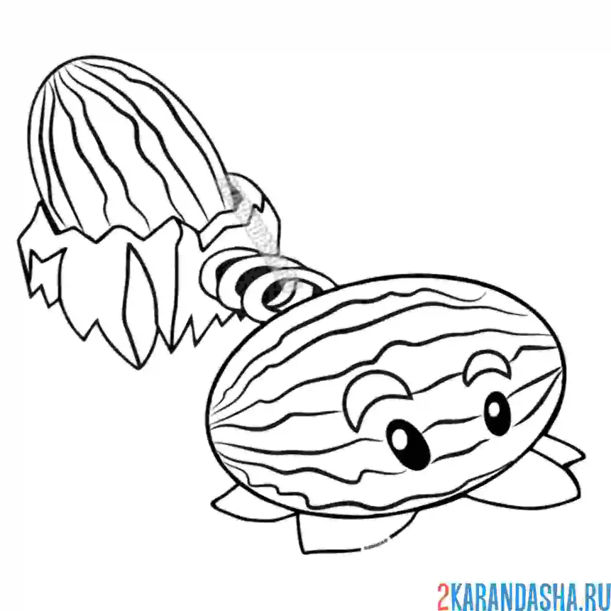 Раскраска ледяная арбузопульта, зимний арбуз, часть 2