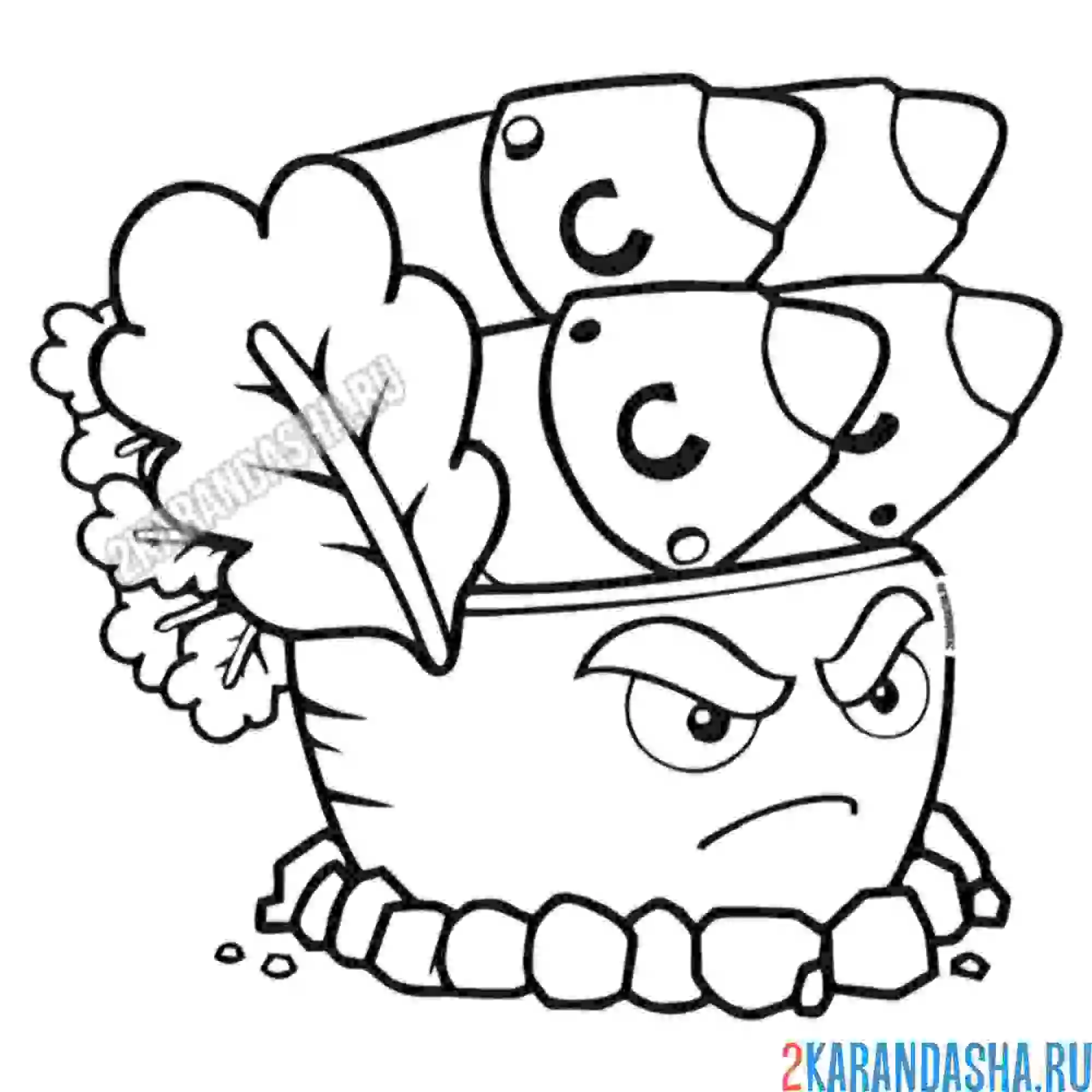 Раскраска ракетная морковь, часть 2