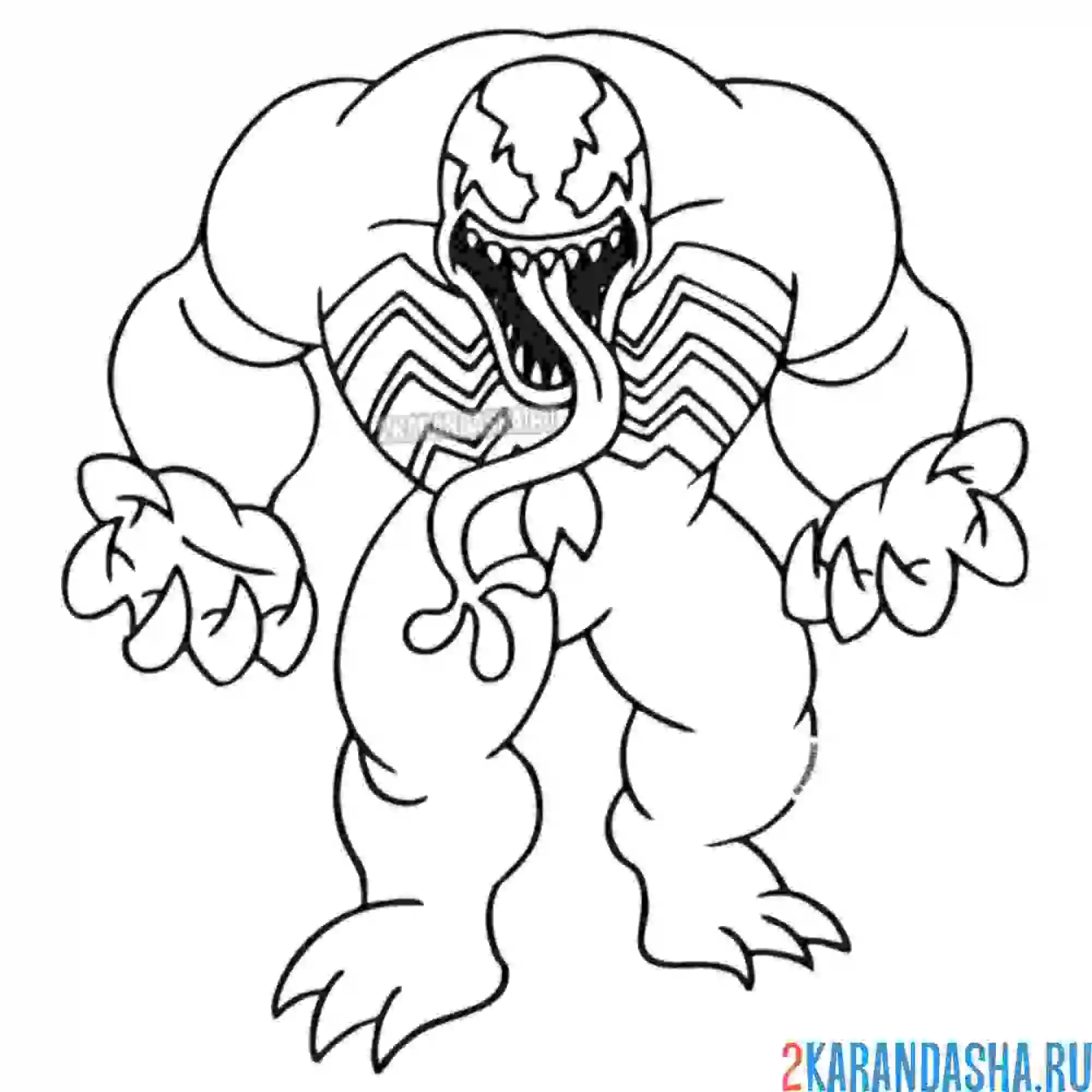 Раскраска злодей веном