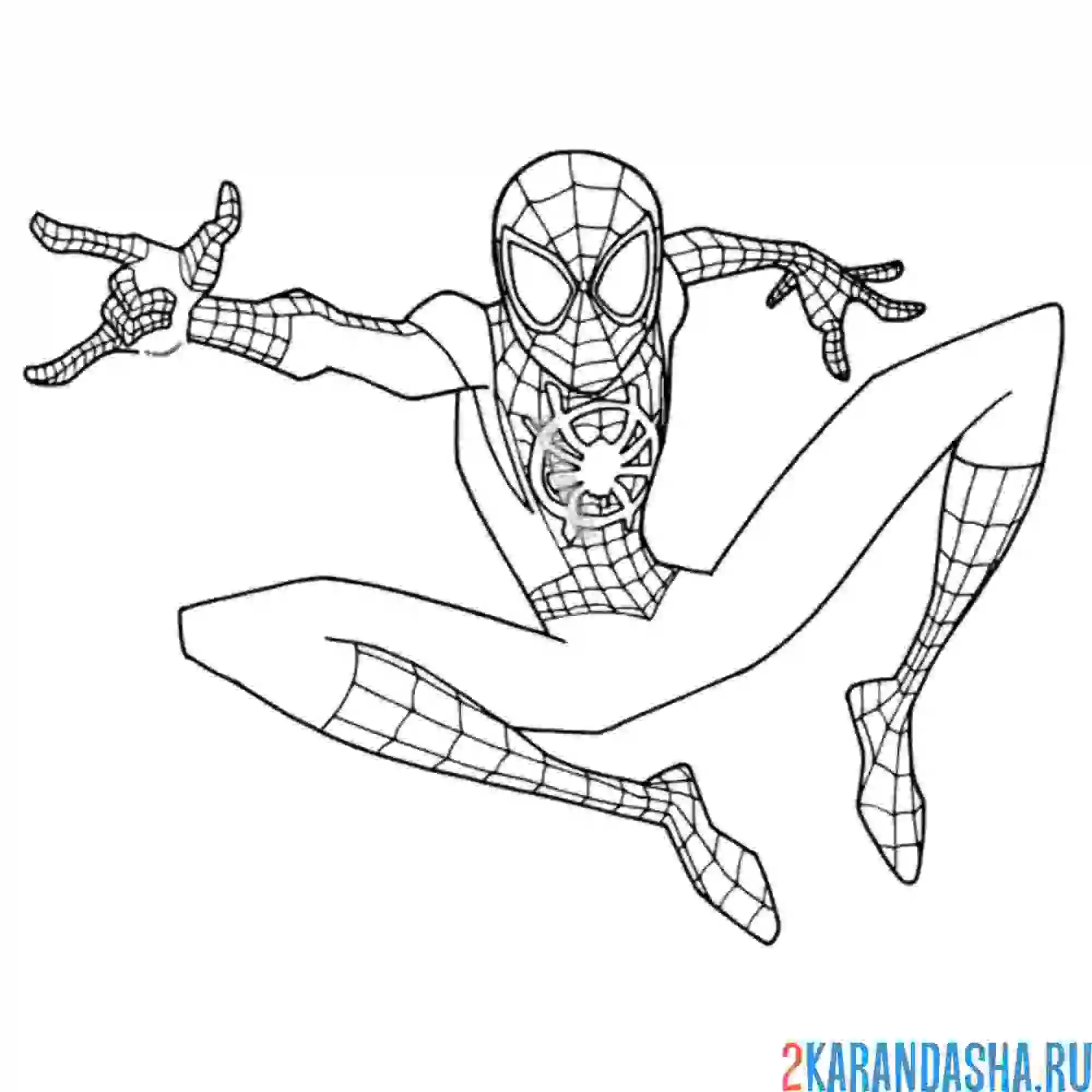 Раскраска молодой супергерой