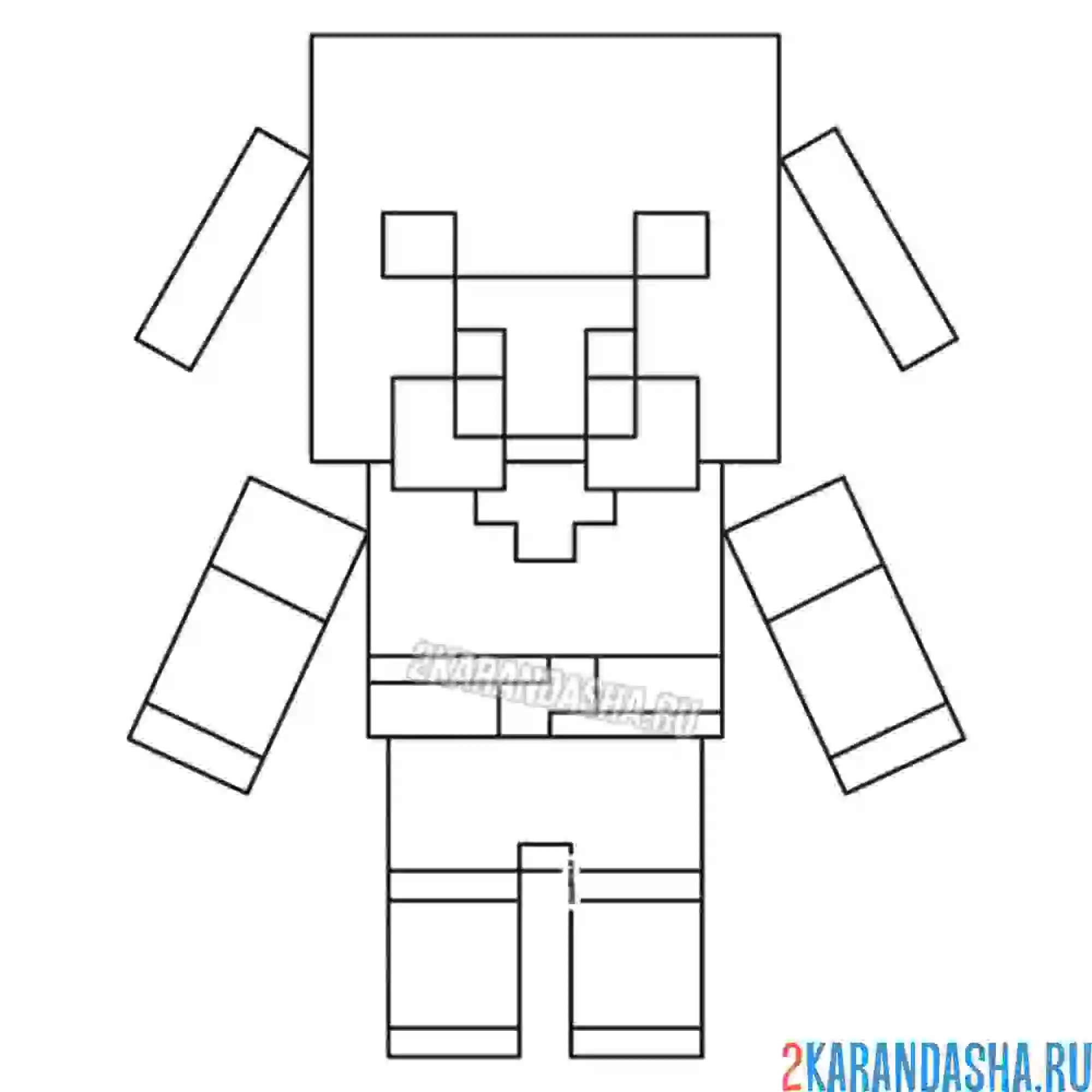 Раскраска скин пиглин