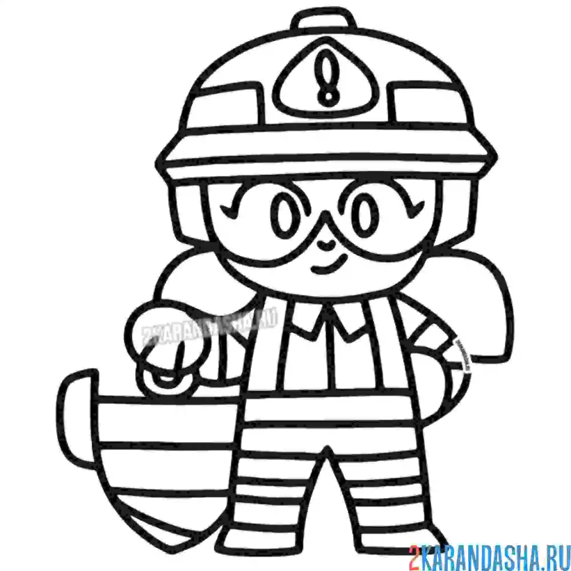 Раскраска джеки строитель (jacky)