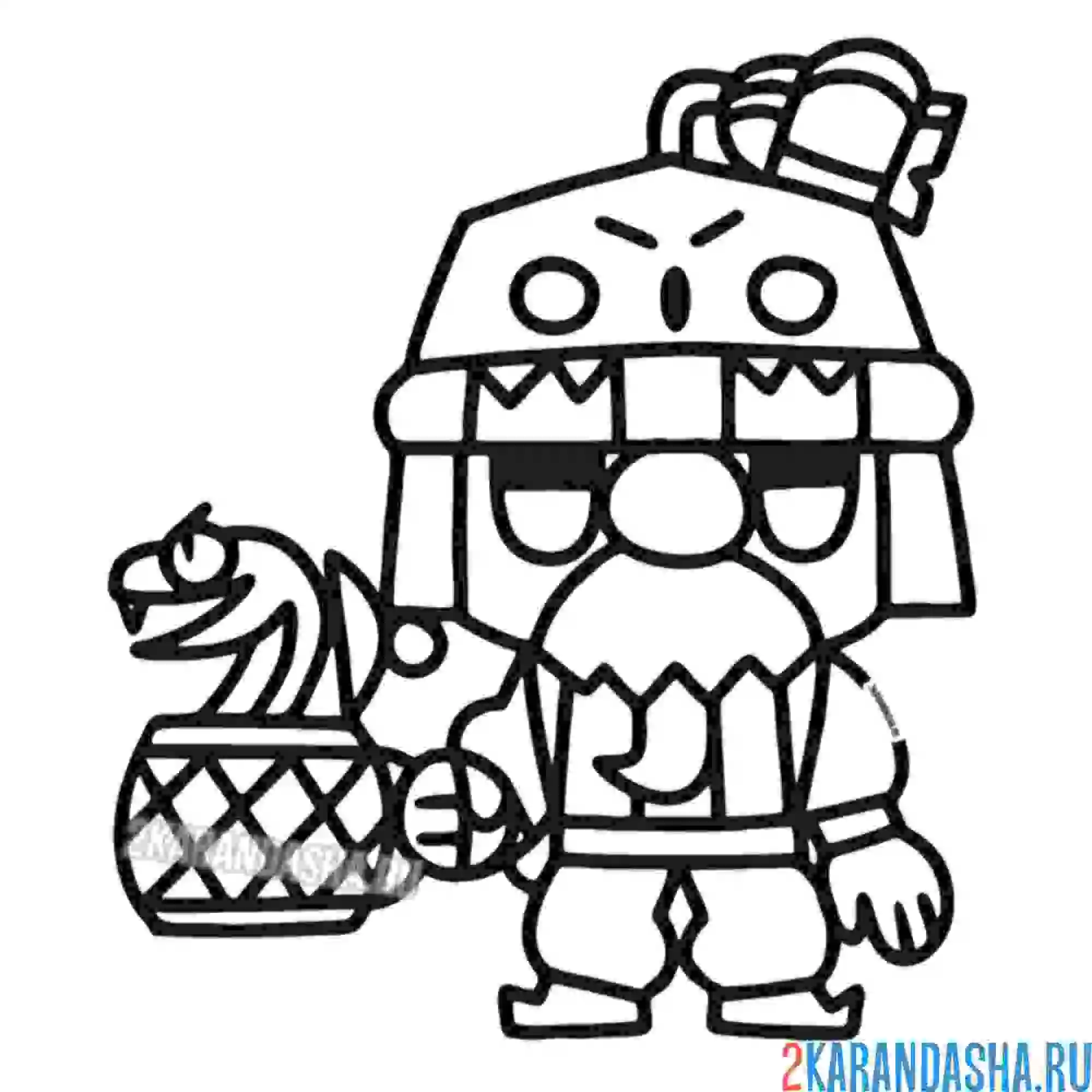 Раскраска новый скин гейл (гэйл, gale) торговец со змеёй