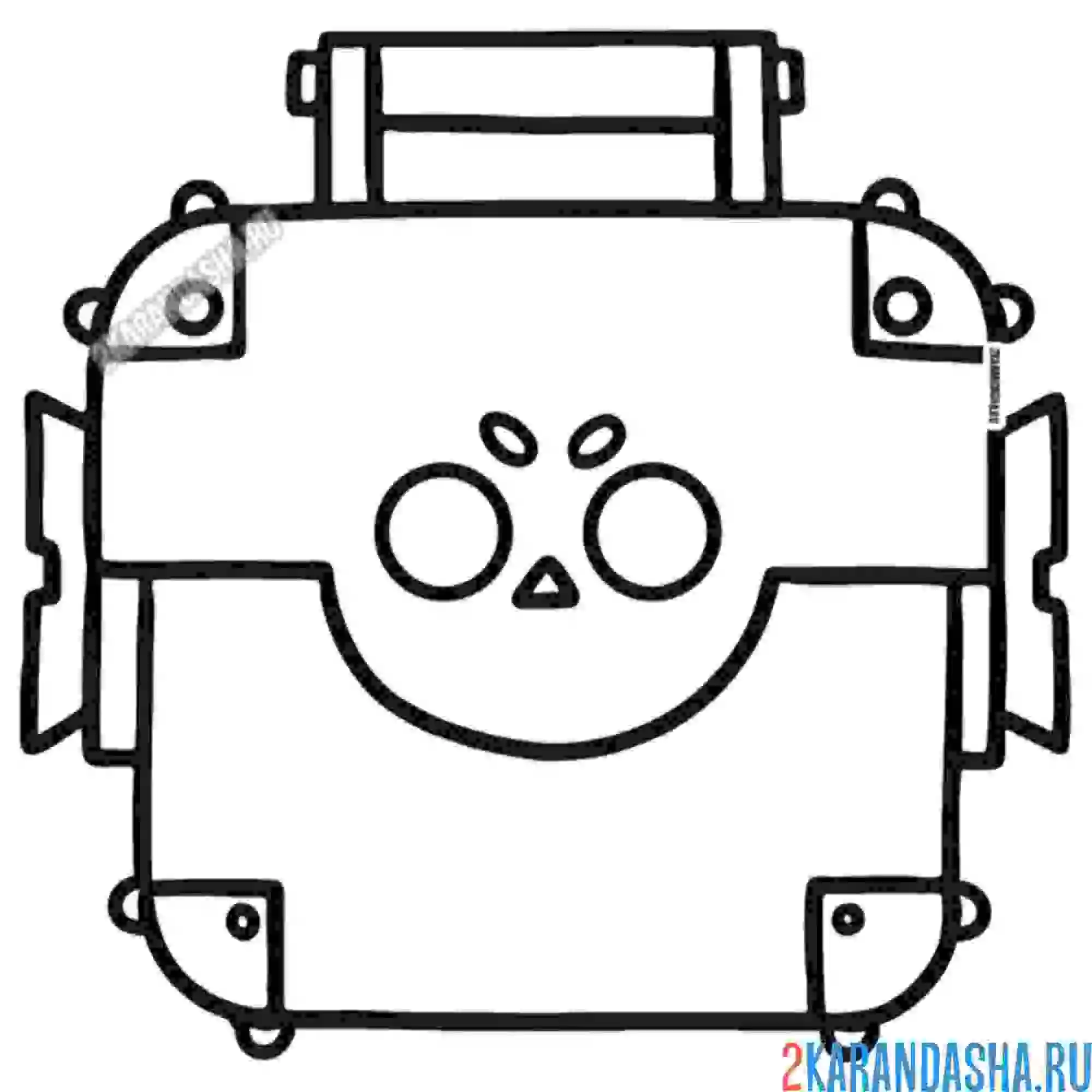 Раскраска мегаящик (mega box)