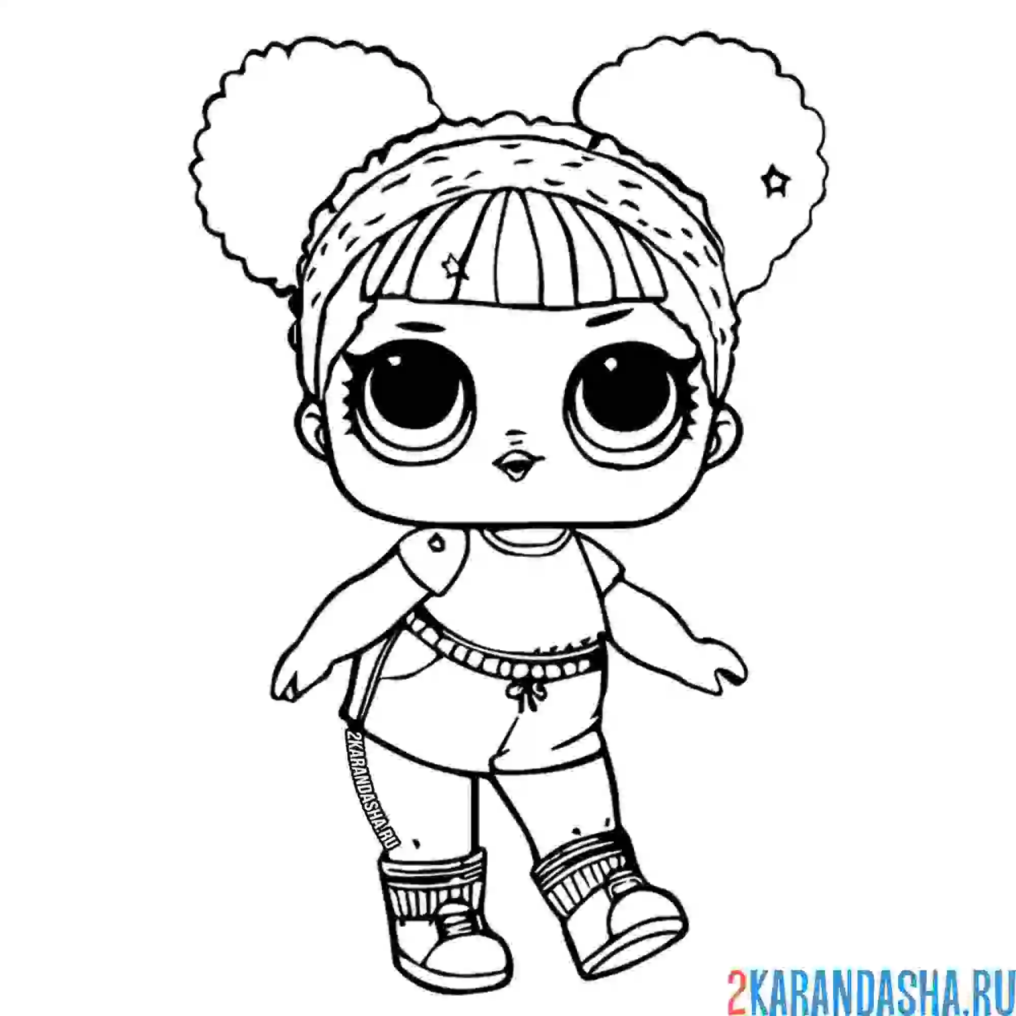 Раскраска кукла лол баскетболистка (hoops)