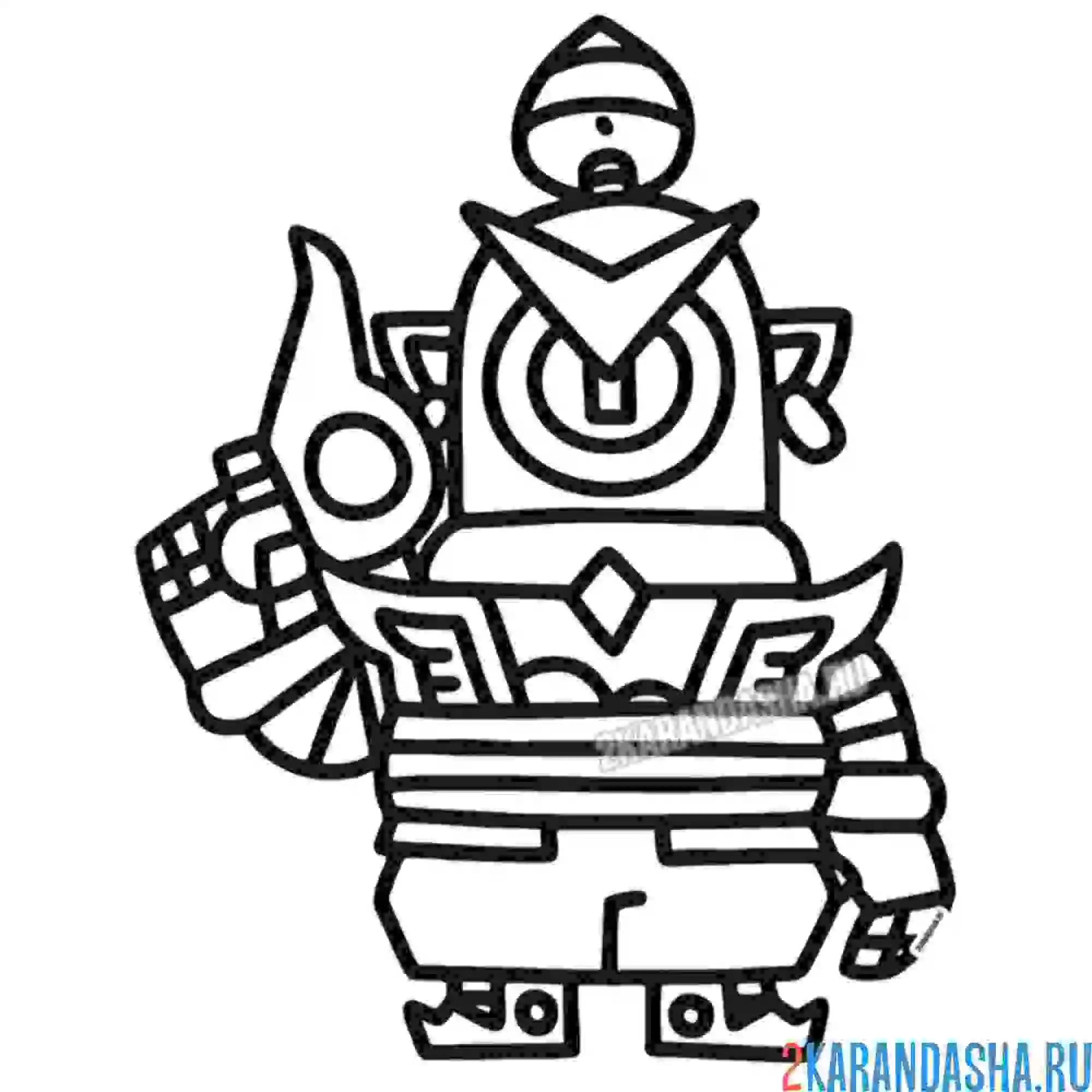 Раскраска скин боец рико страж (guard rico)