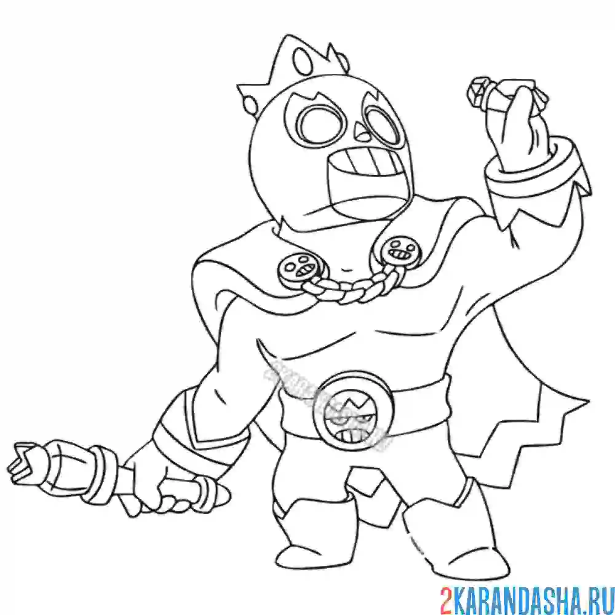 Раскраска эль примо рей (рэй, el primo rey)