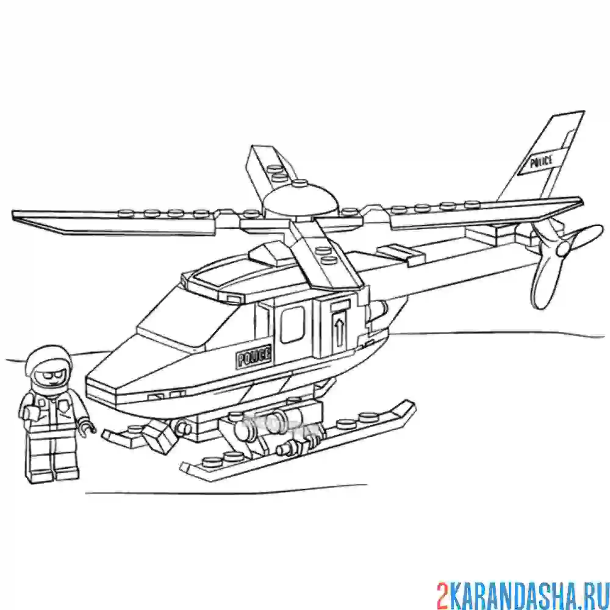 Раскраска сити вертолет