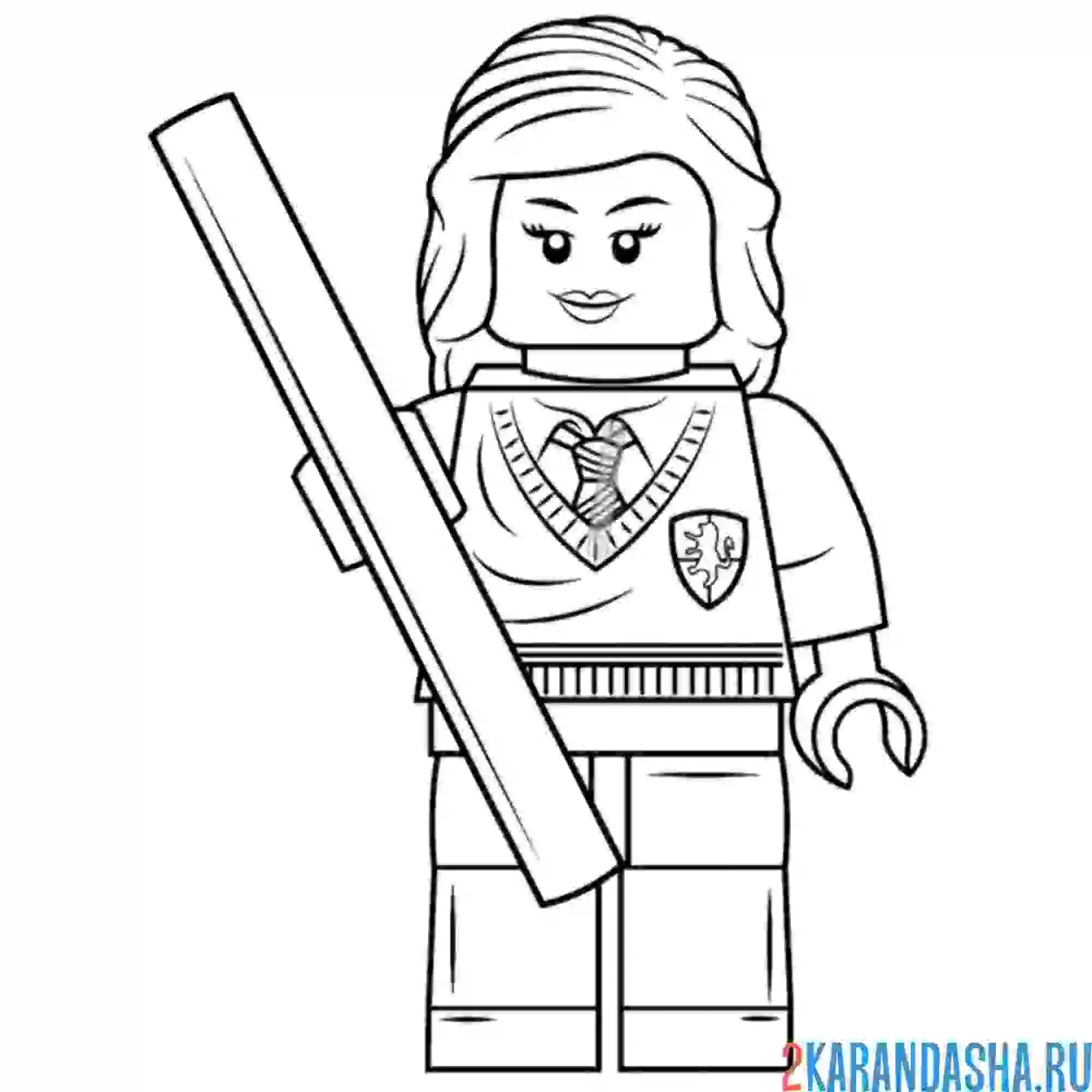 Раскраска гермиона гарри поттер