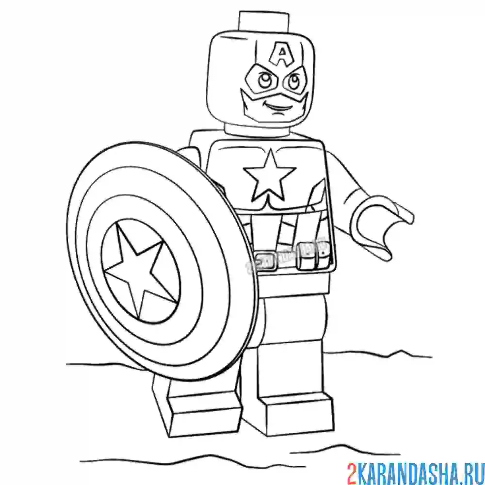 Раскраска капитан америка