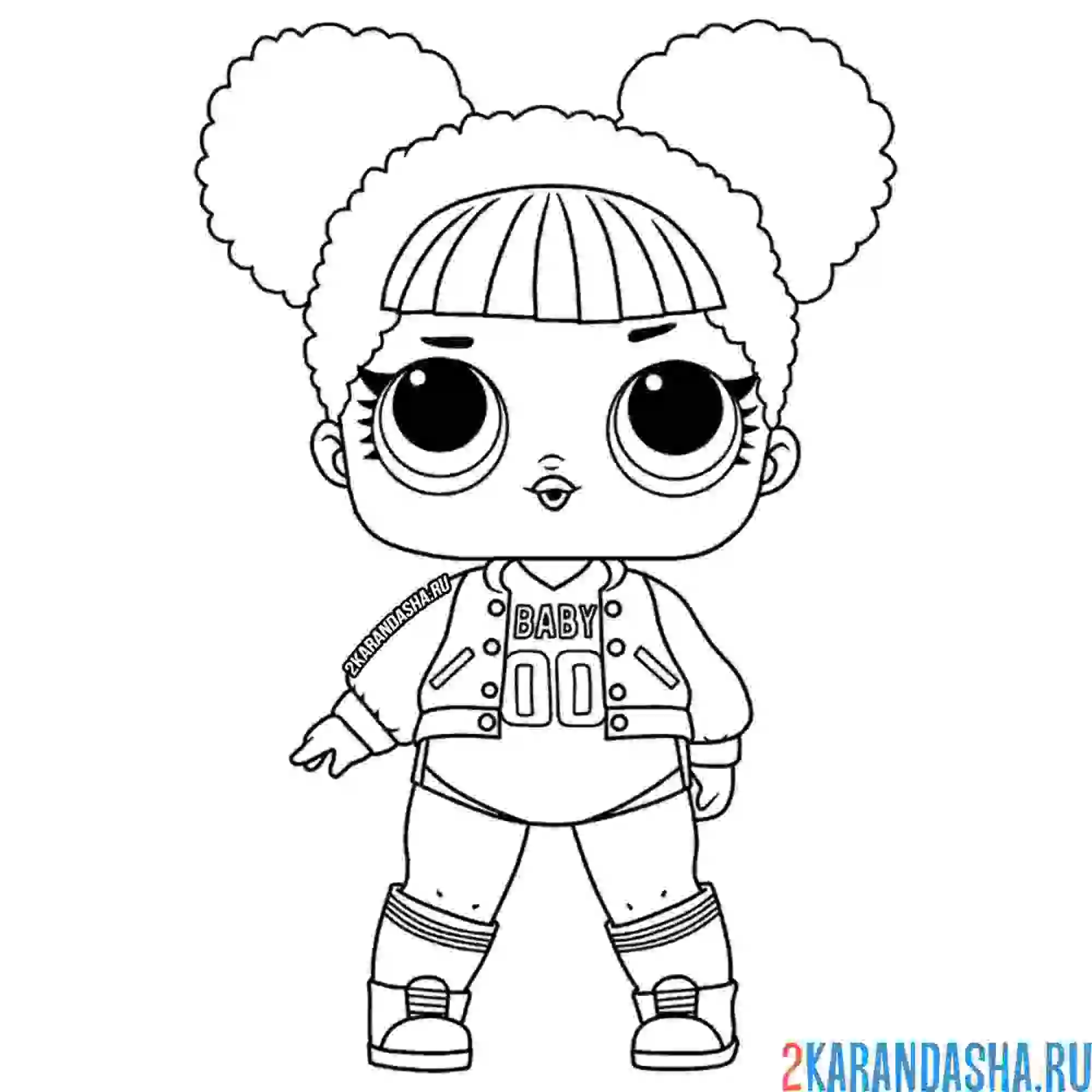 Раскраска кукла лол баскетболистка (hoops mvp)