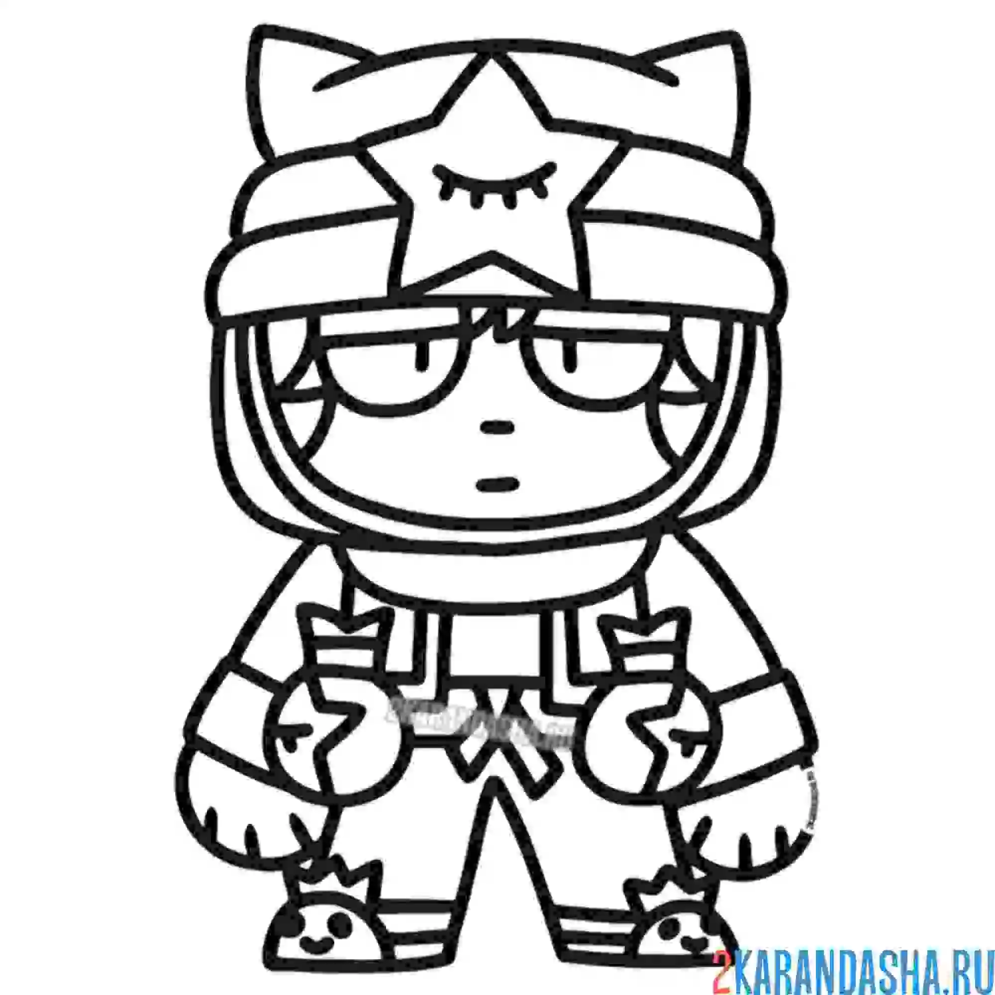 Раскраска сэнди сонная