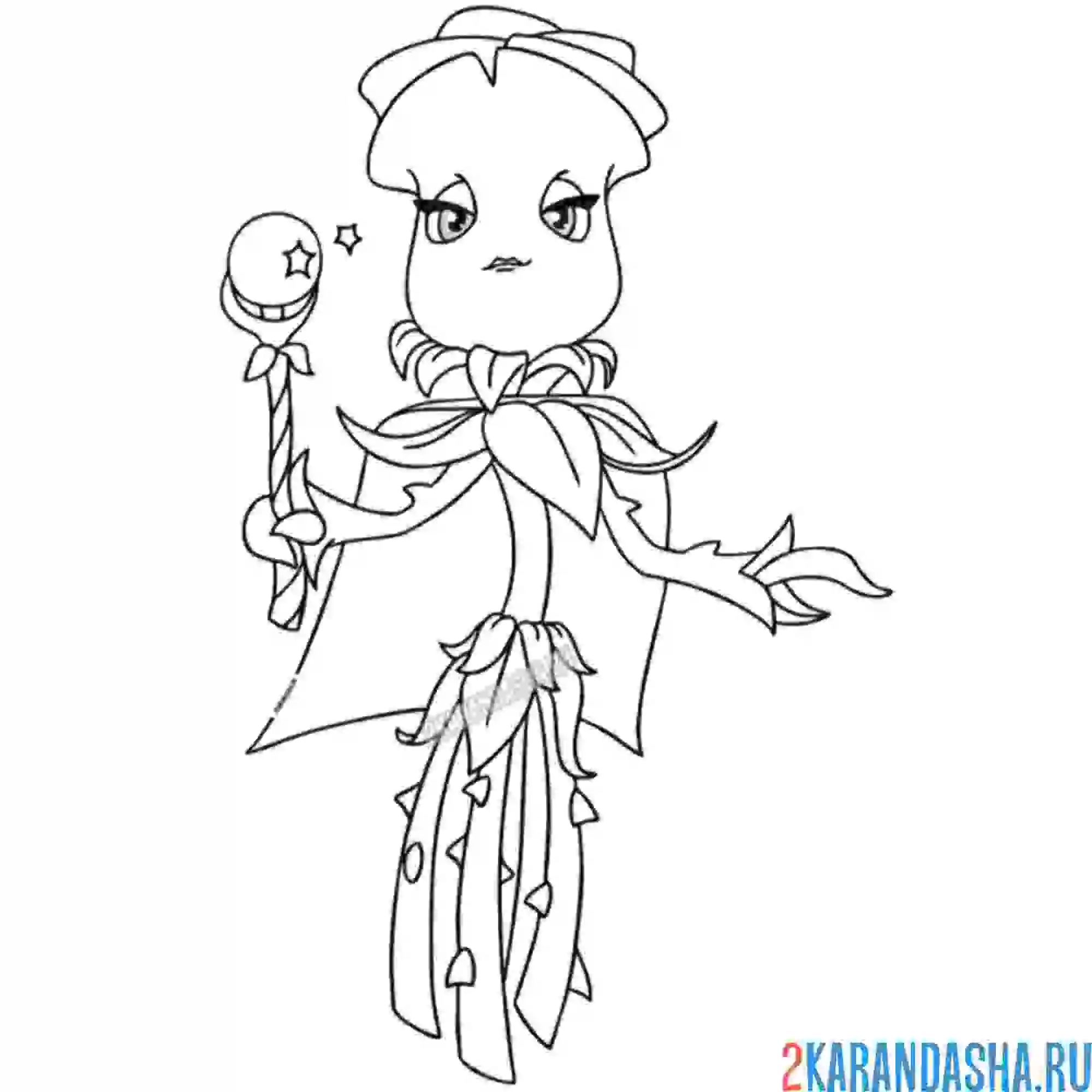 Раскраска растение роза