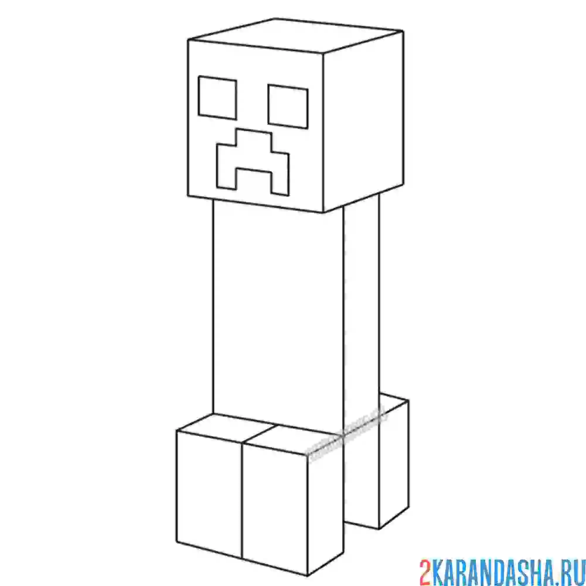 Раскраска моб крипер