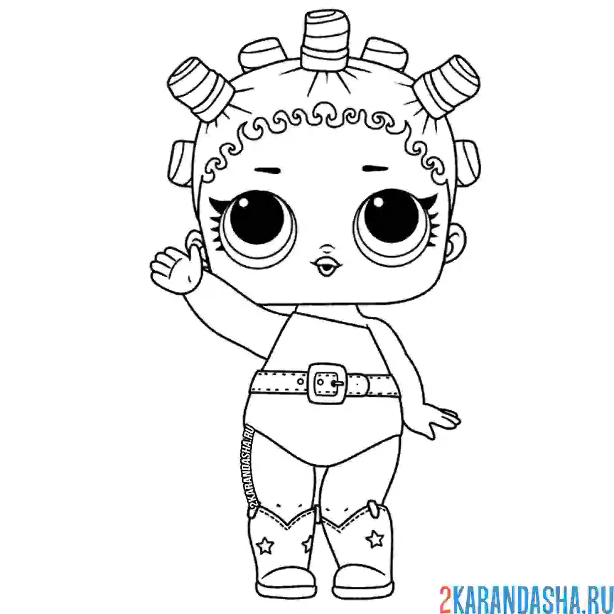 Раскраска кукла лол блестящая космическая королева  (cosmic queen)