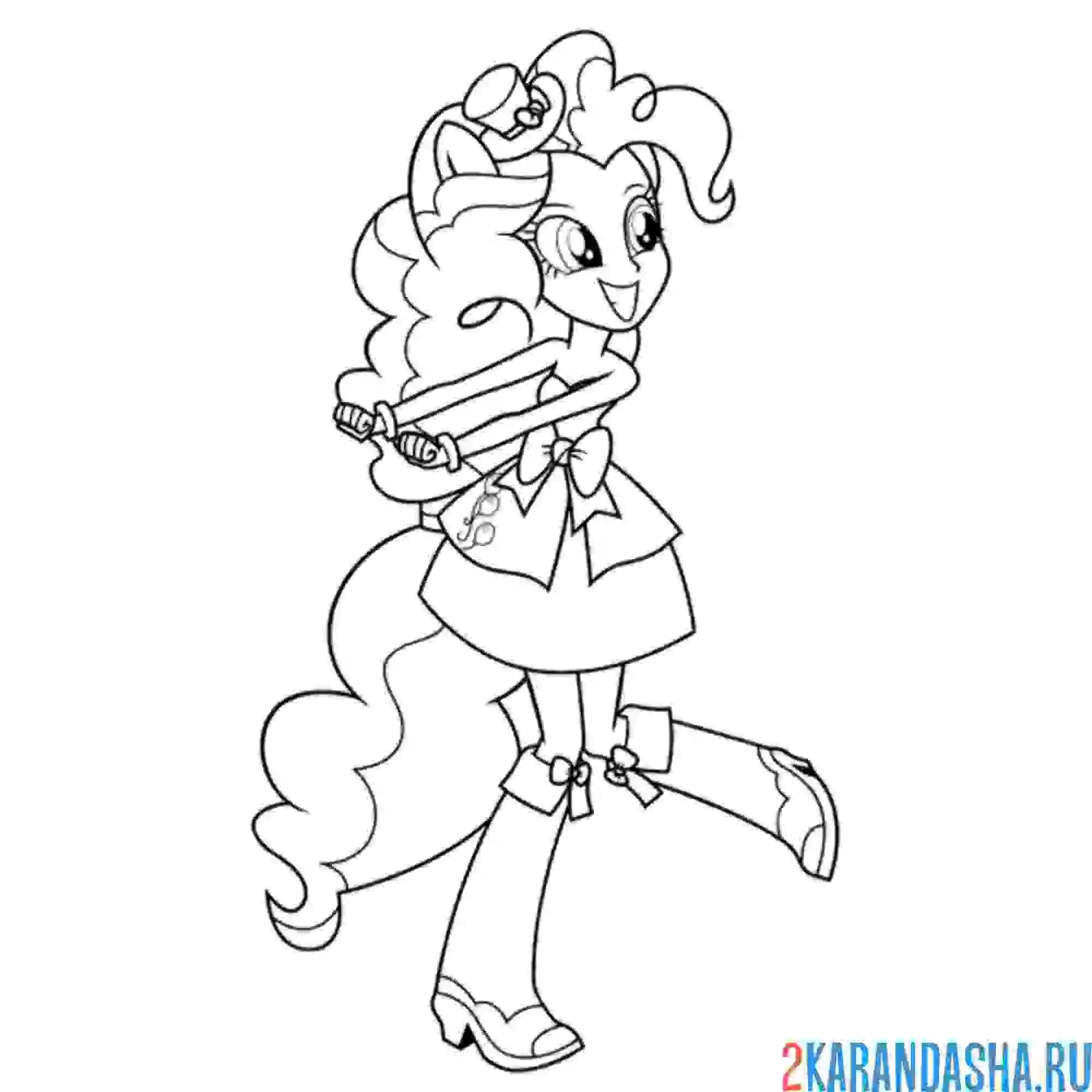 Раскраска девочки из эквестрии пинки пай