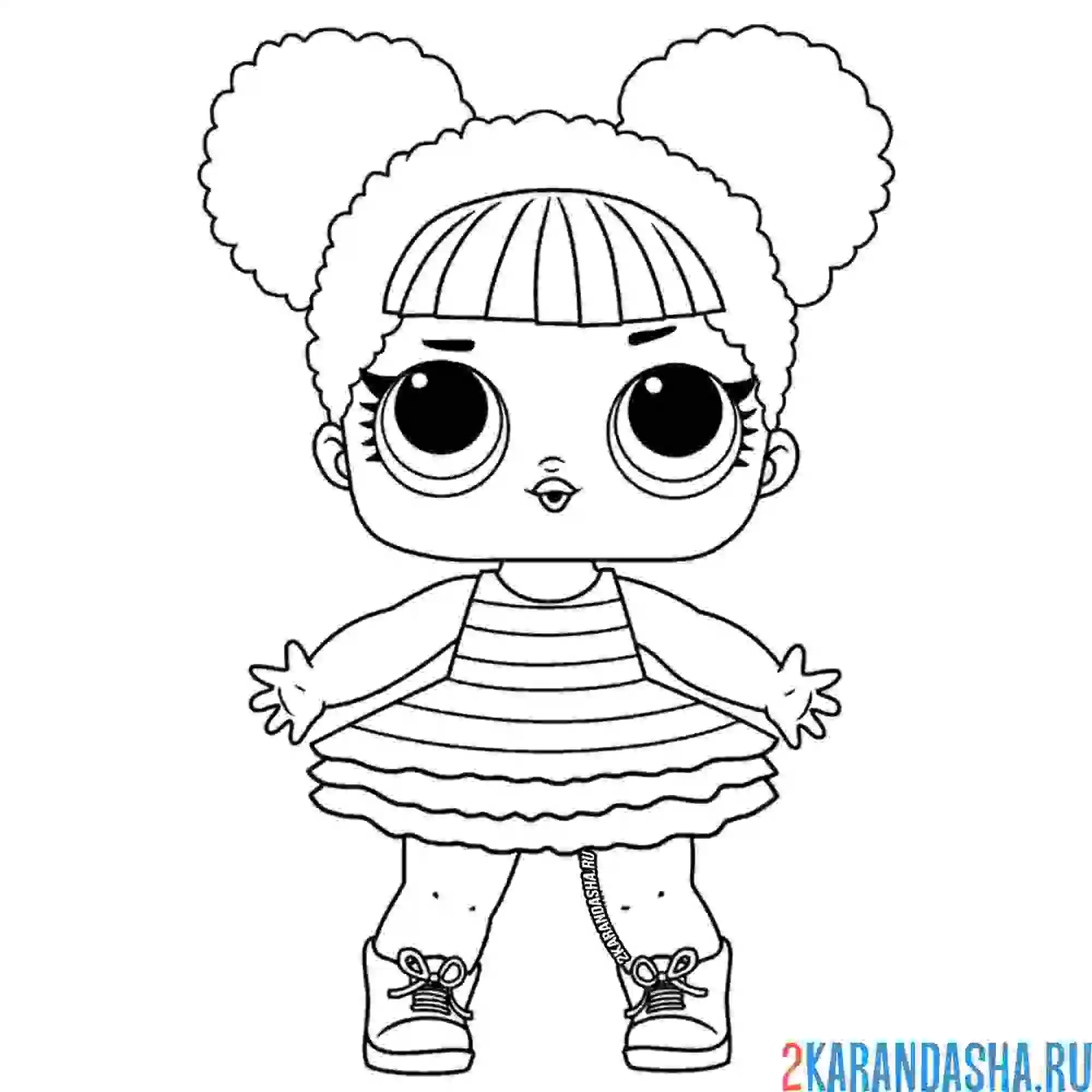 Раскраска кукла лол королева пчел (queen bee)