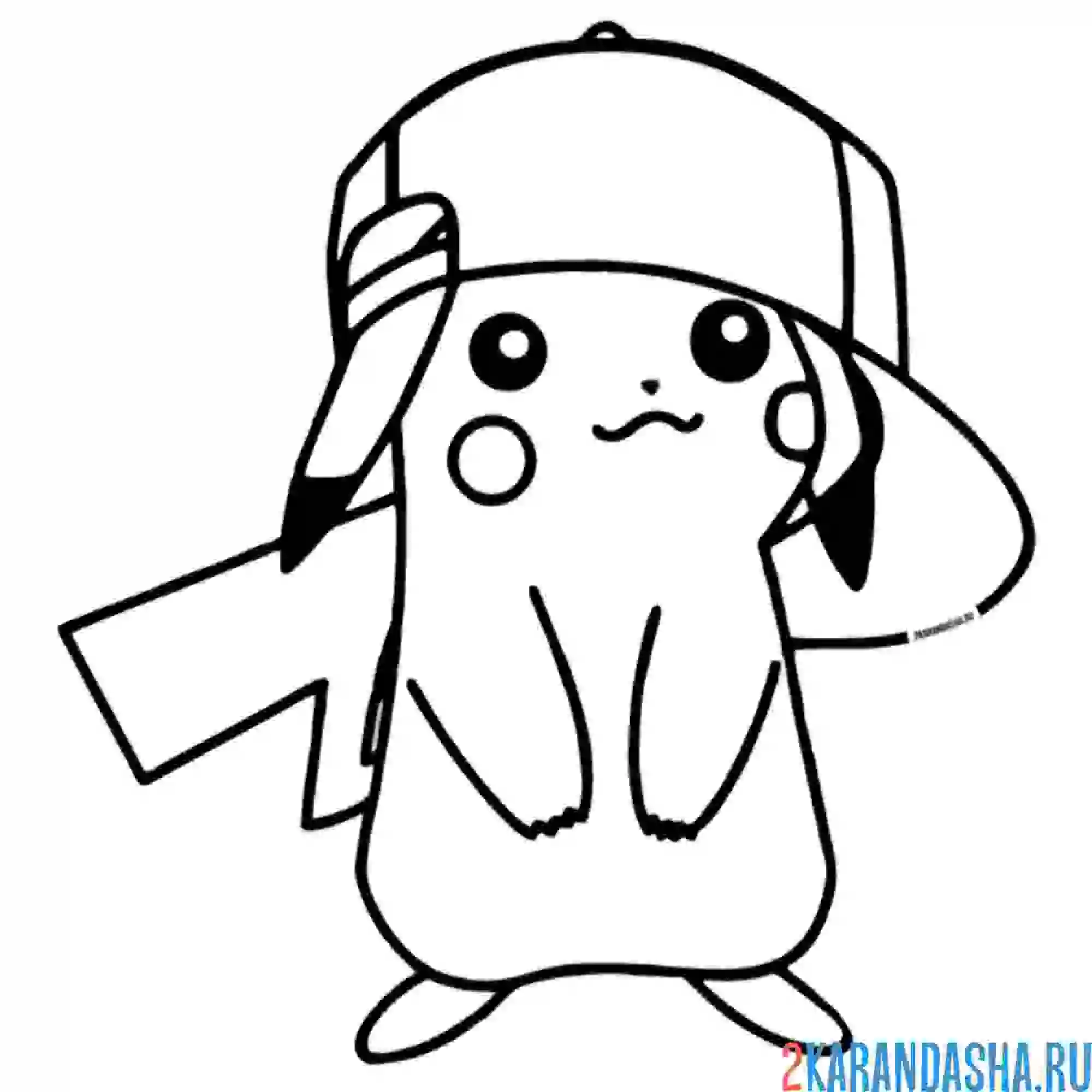 Раскраска модный в кепке