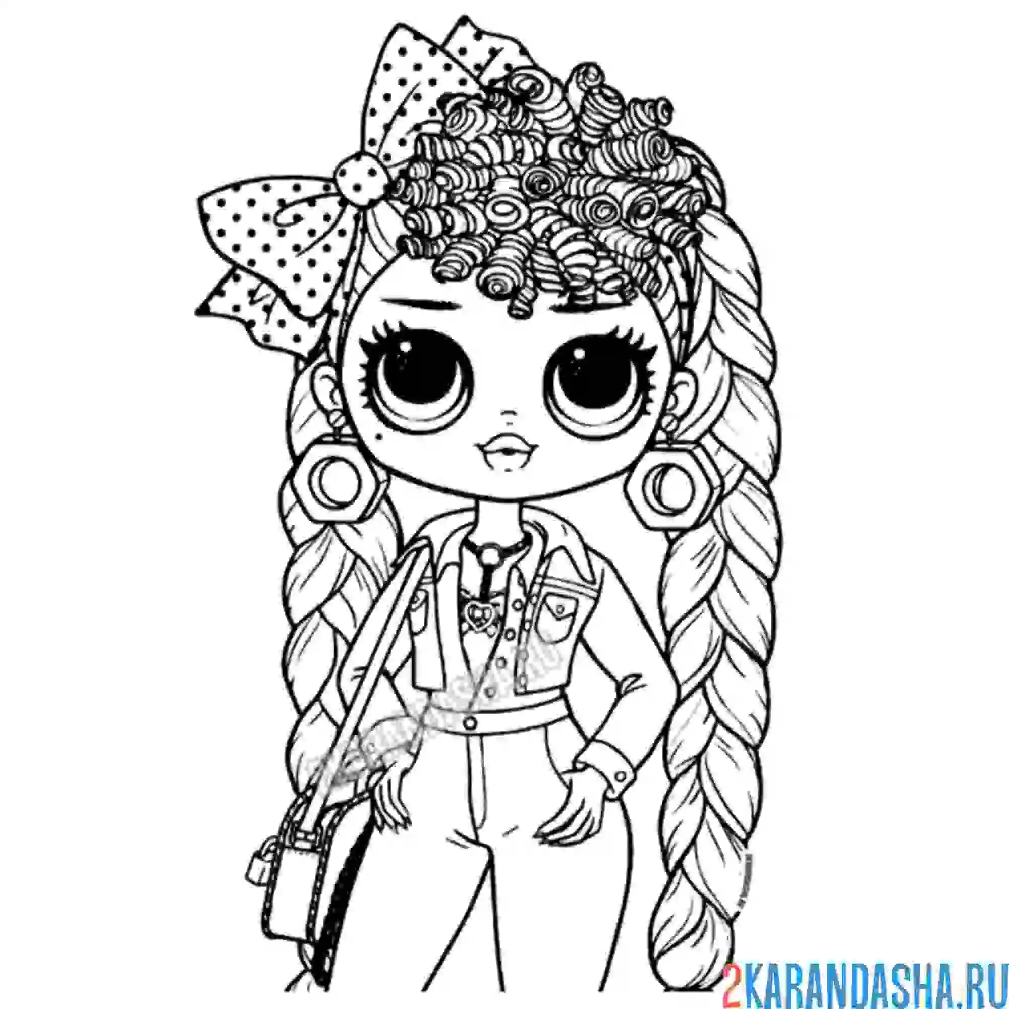 Раскраска кукла лол omg (busy b. b.)