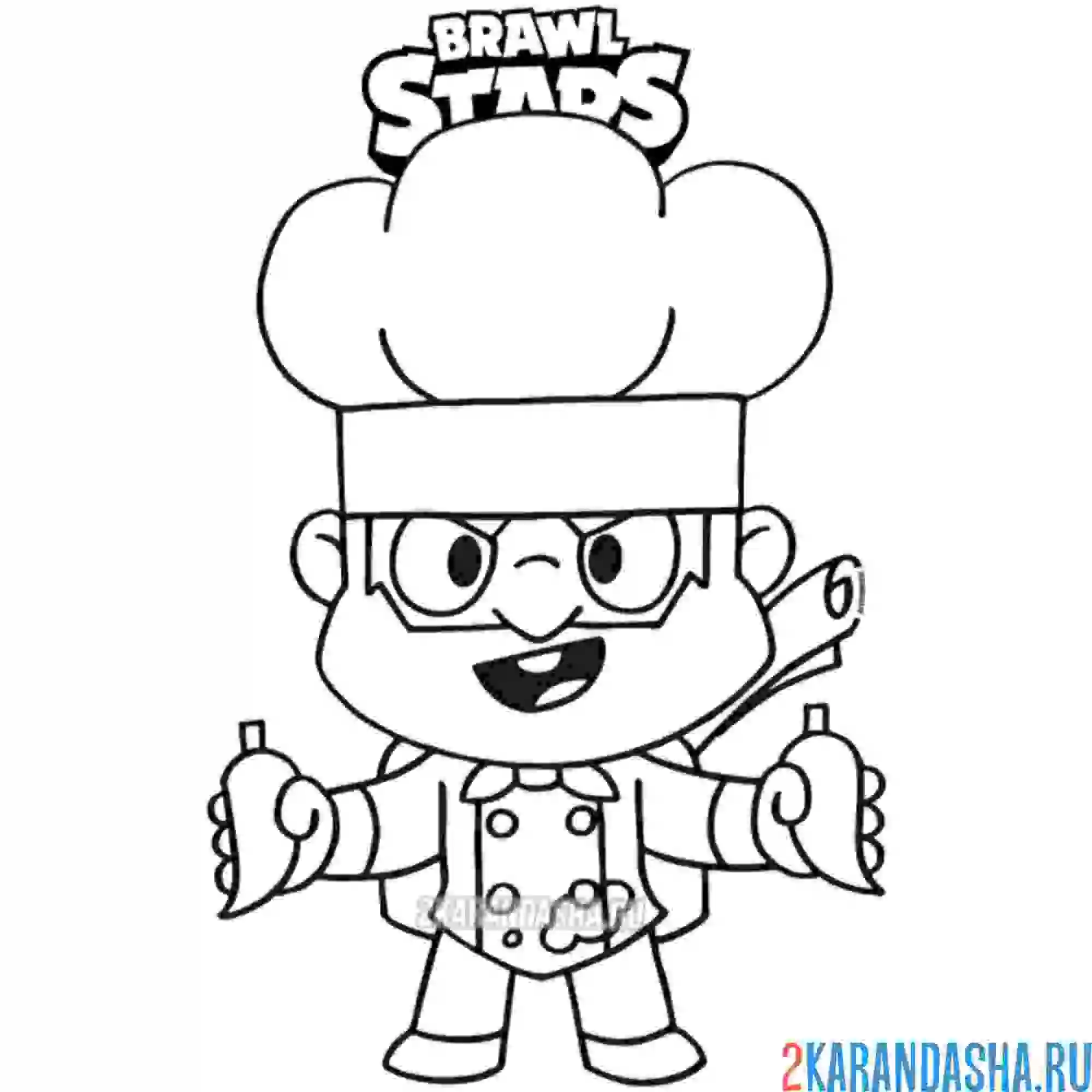 Раскраска динамайк повар (спайси) скин