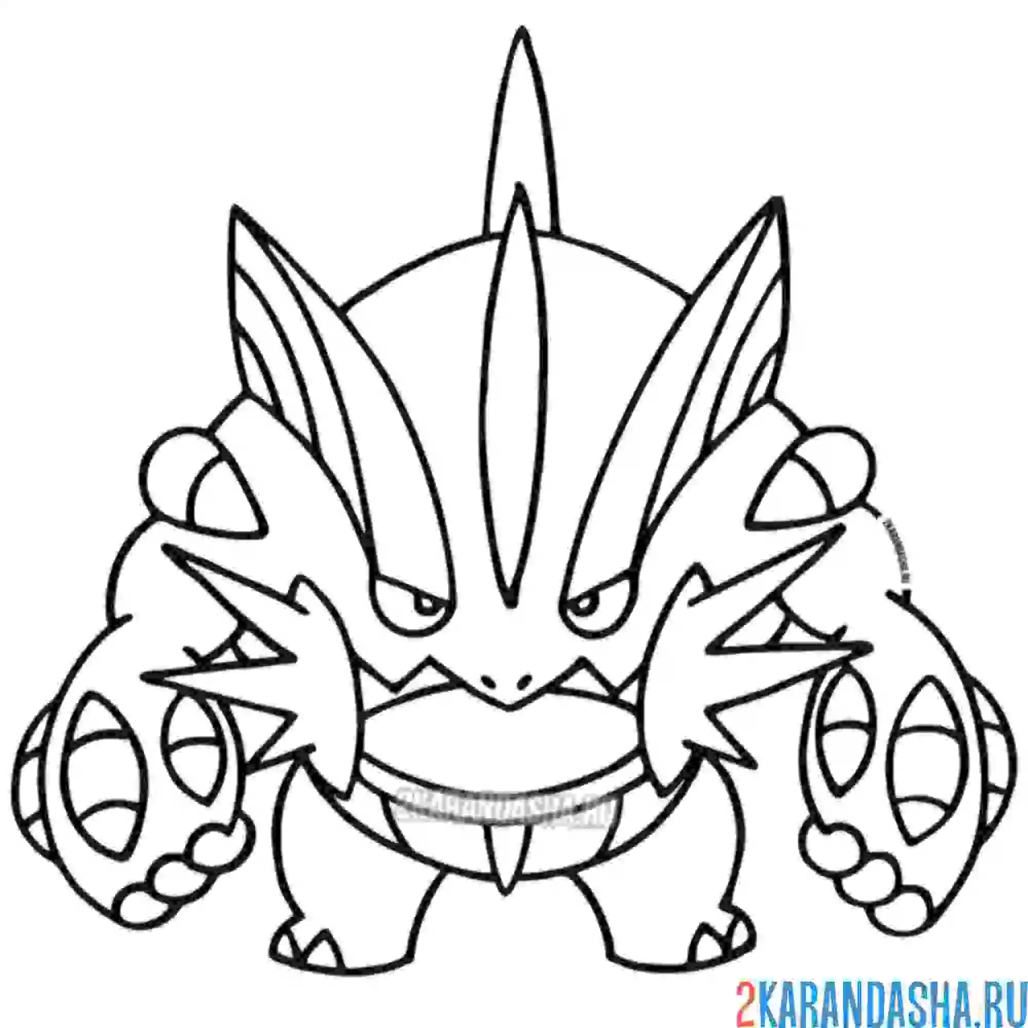 Раскраска мега свамперт