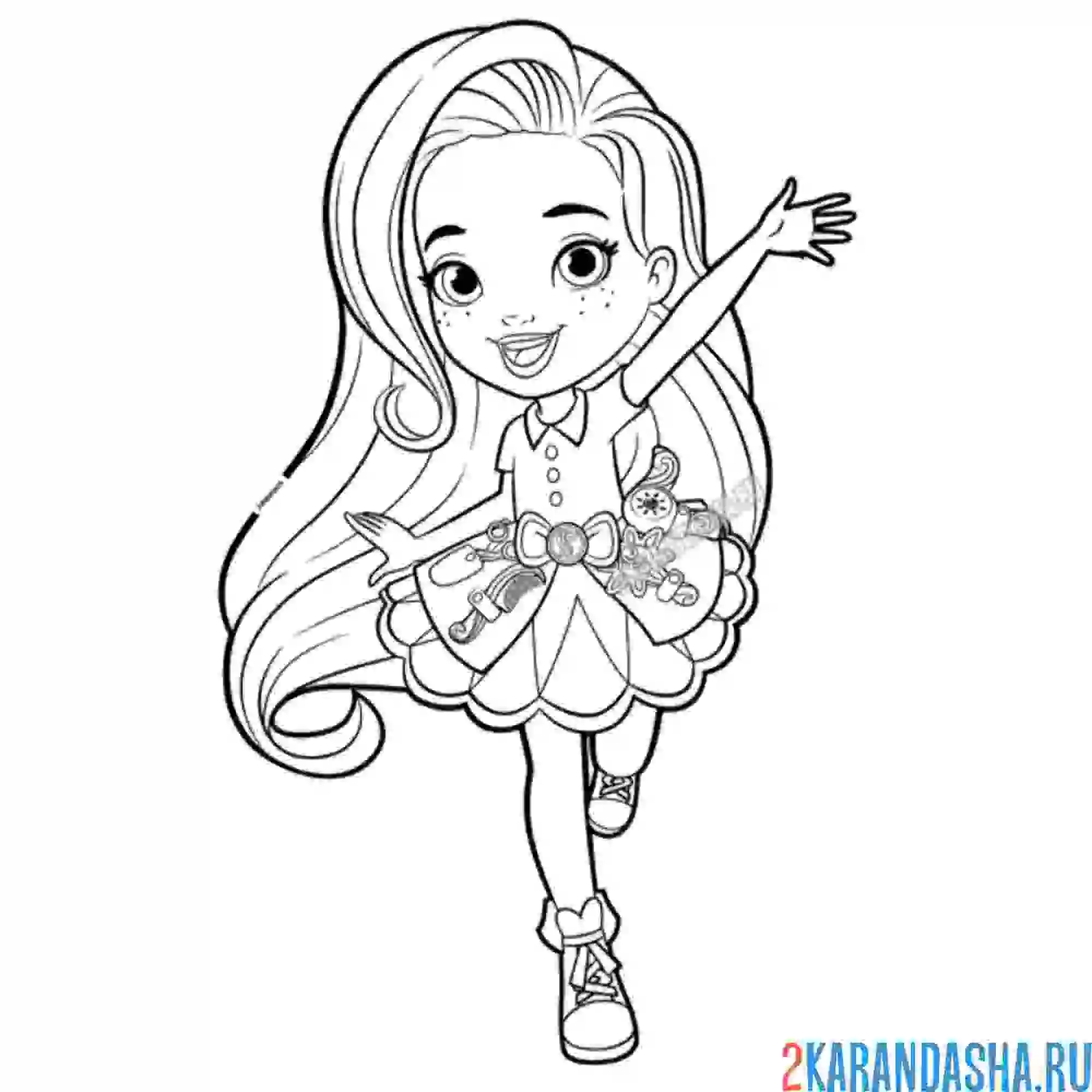 Раскраска санни дэй красивая девочка