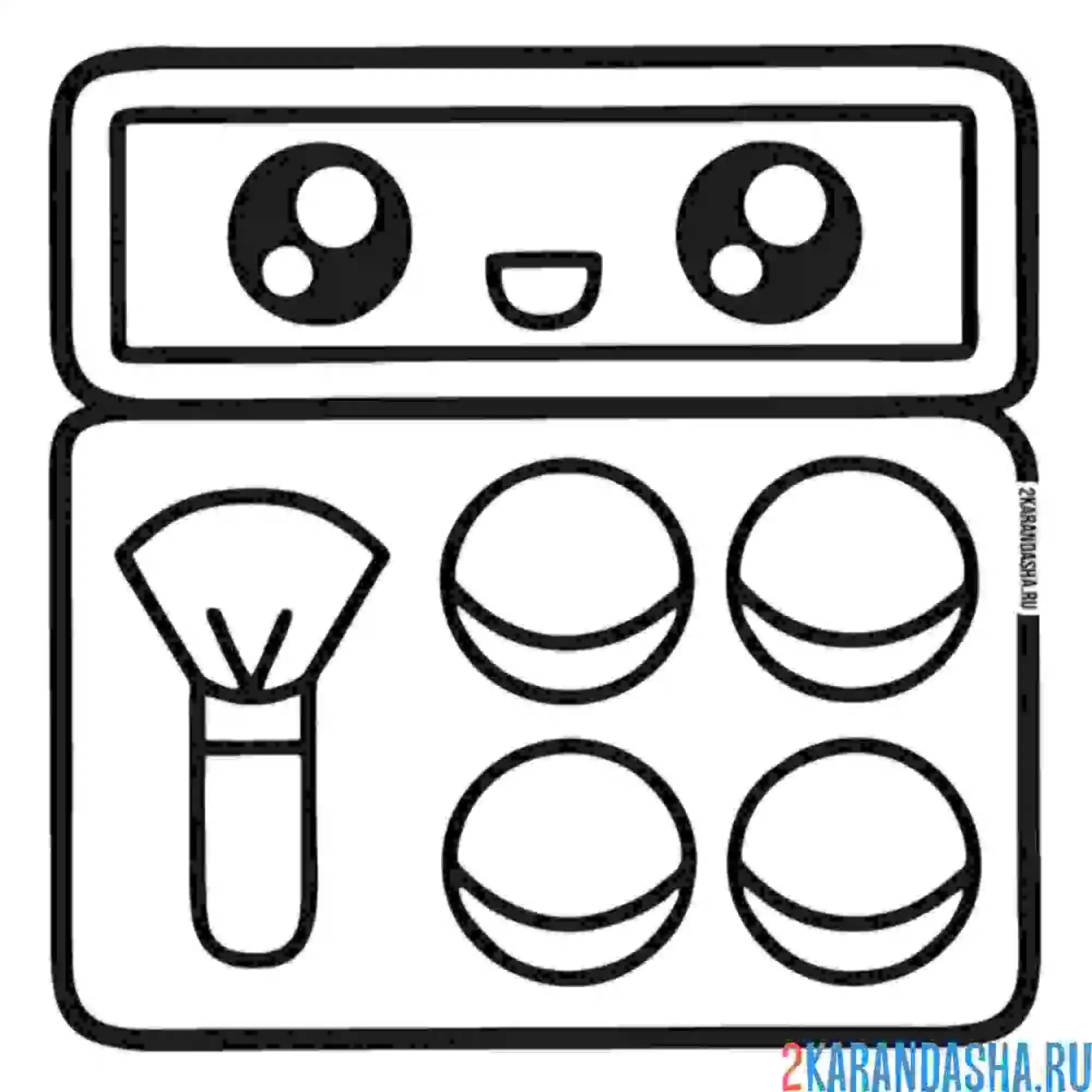 Раскраска косметика, тени