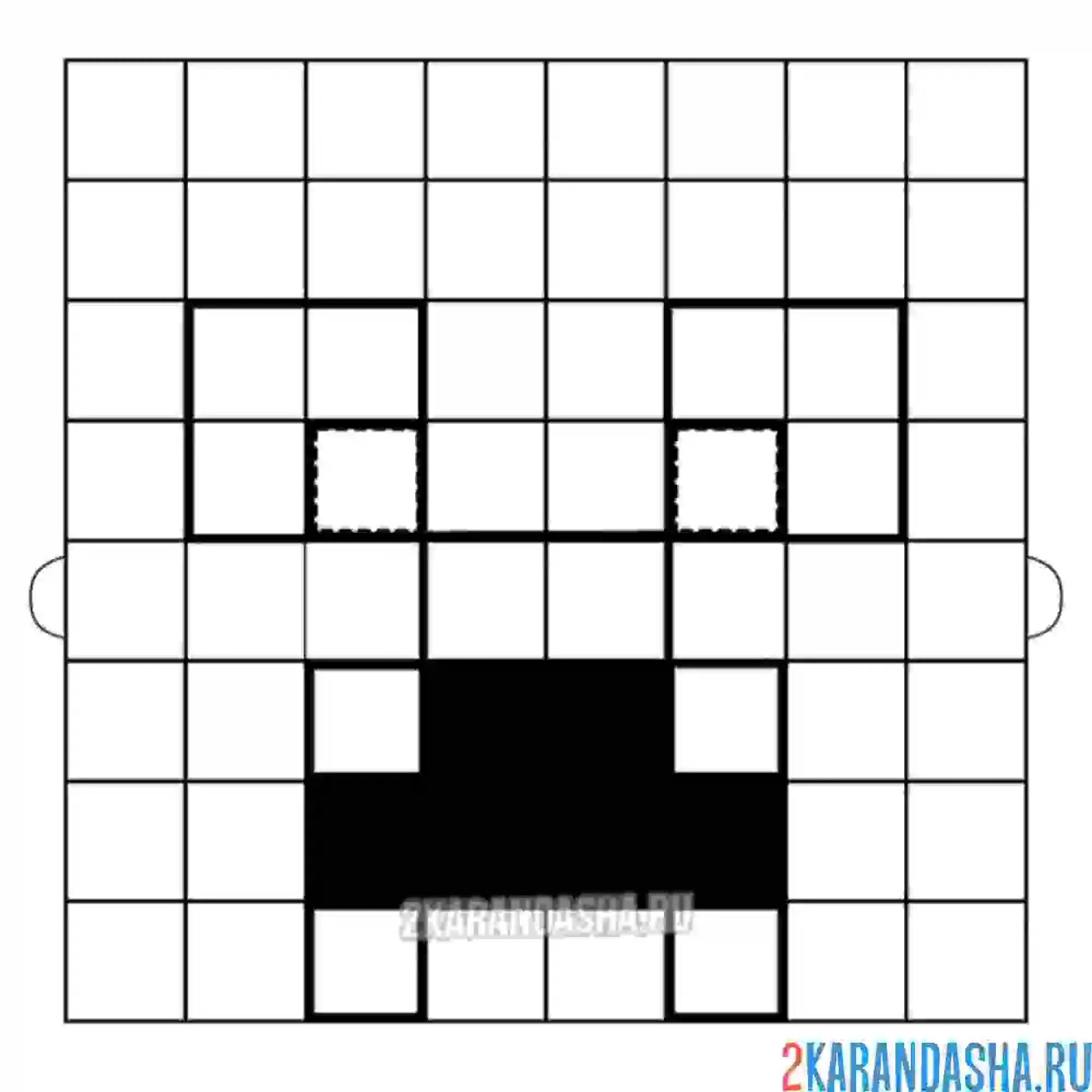 Раскраска маска крипер