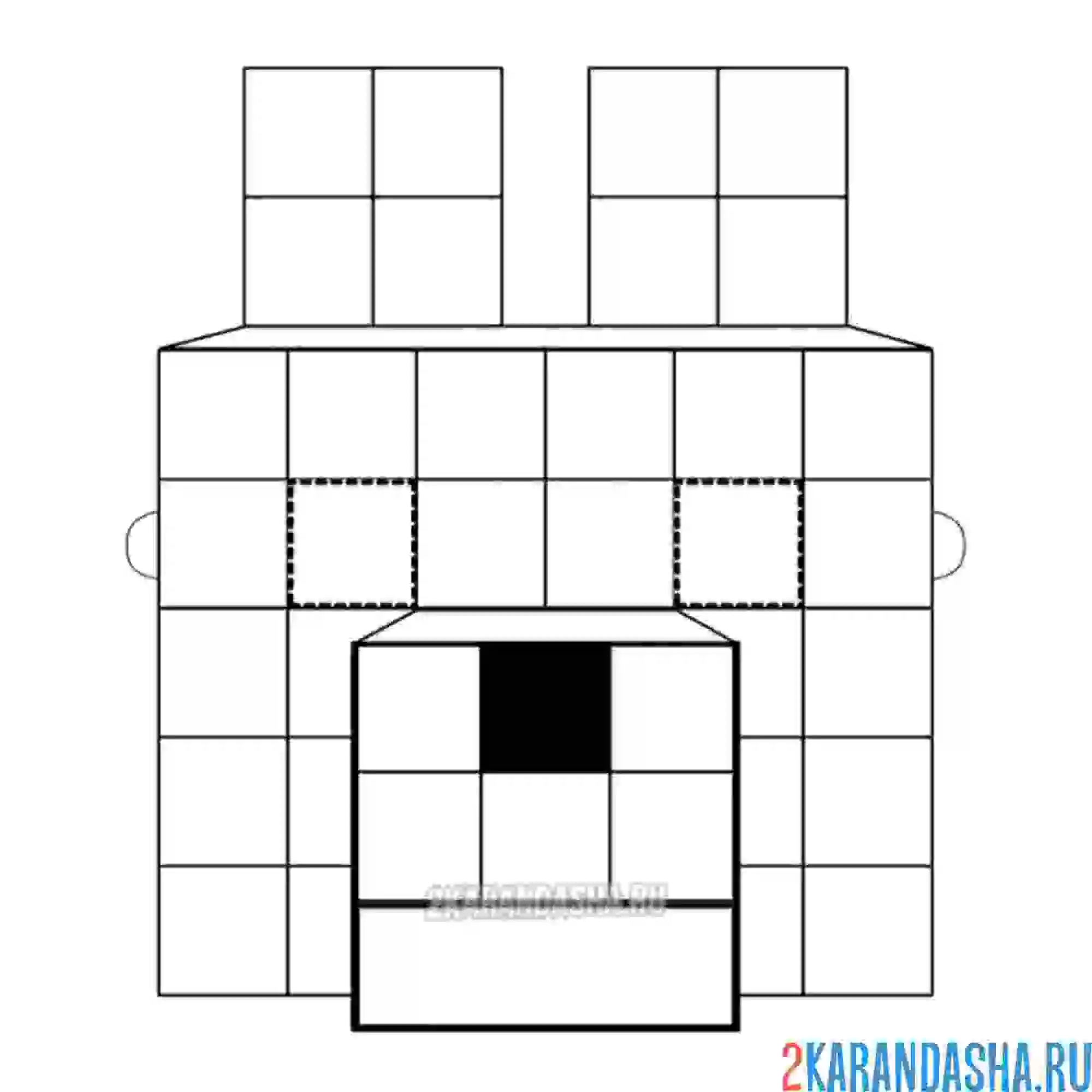 Раскраска маска волк