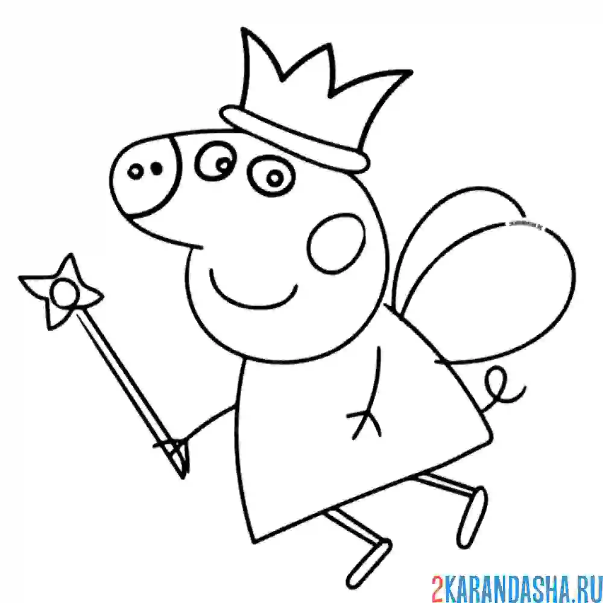 Раскраска фея с короной