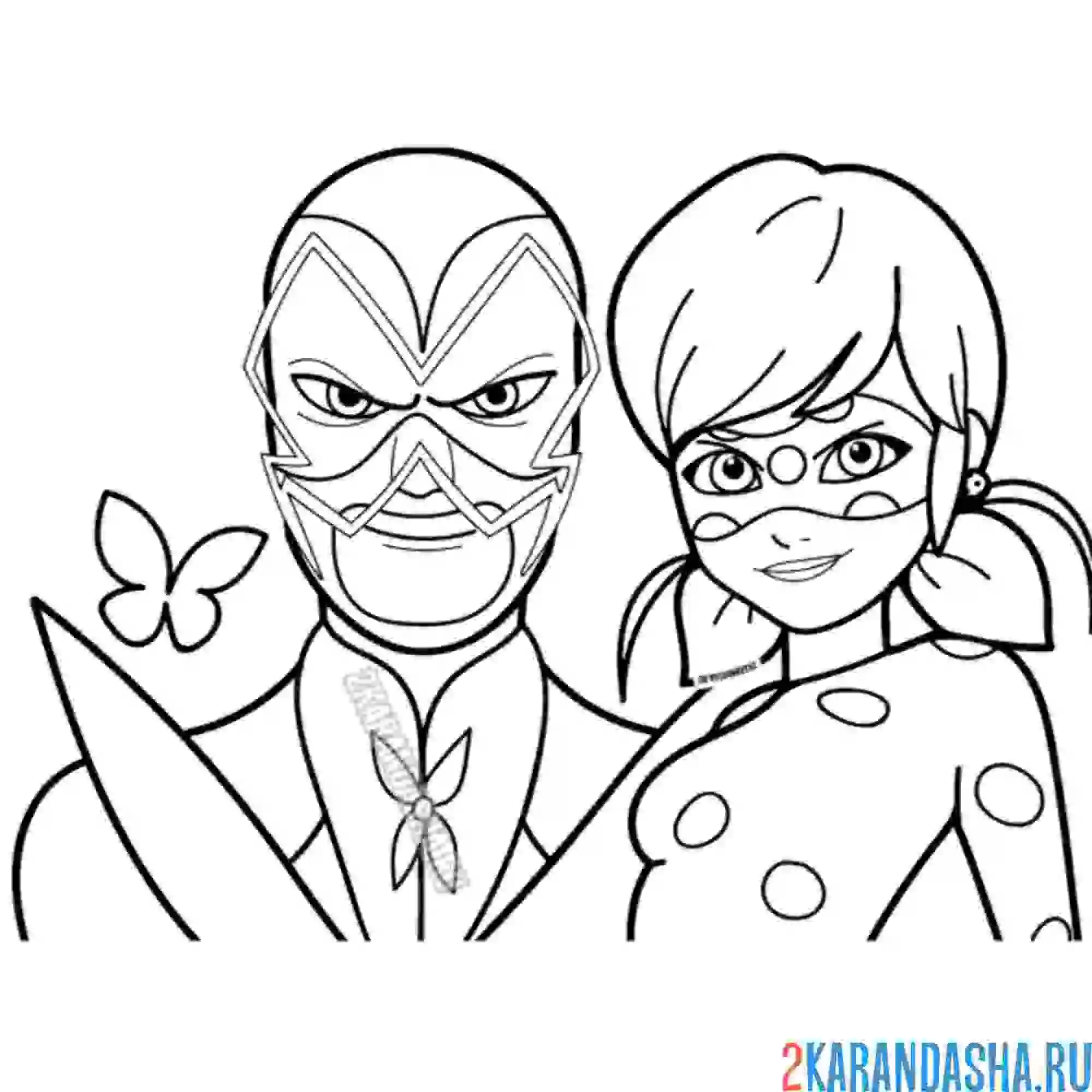 Раскраска и злодей бражник (габриэль агрест)