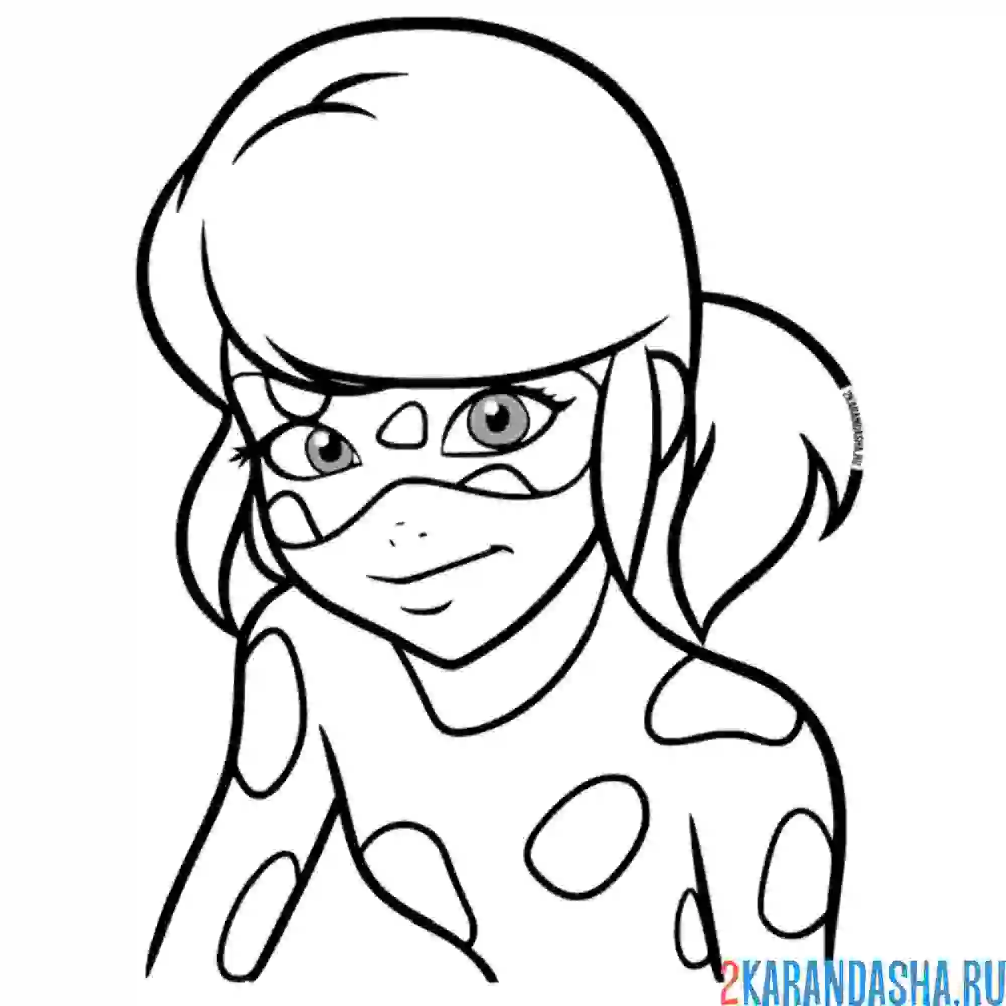 Раскраска леди баг милашка