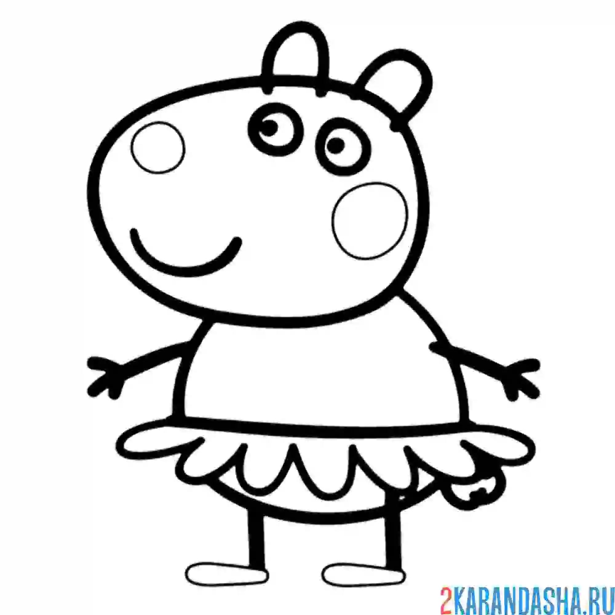 Раскраска овечка сьюзи