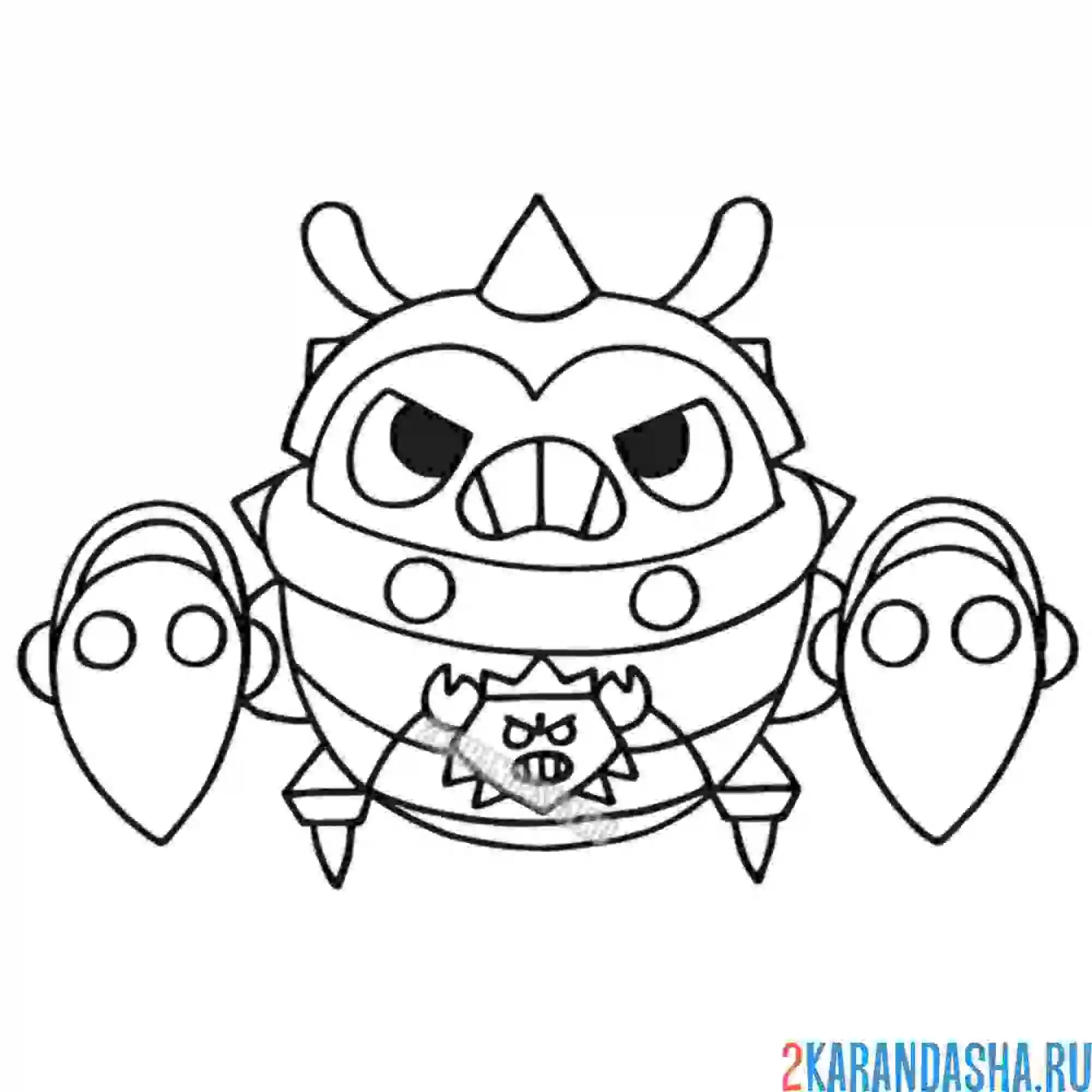 Раскраска скин тик краб