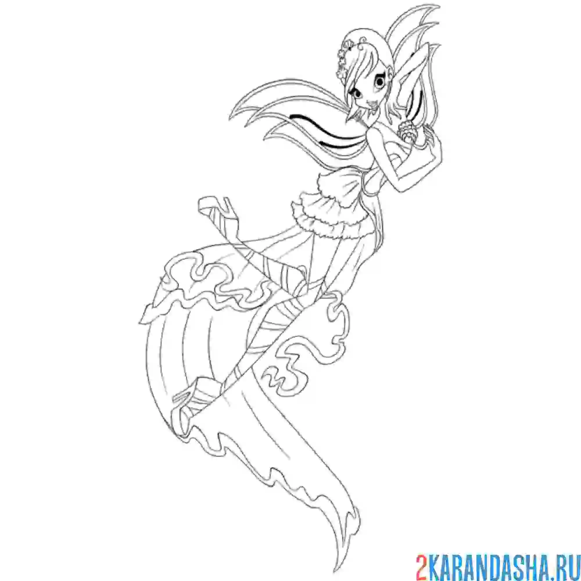 Раскраска текна гармоникс