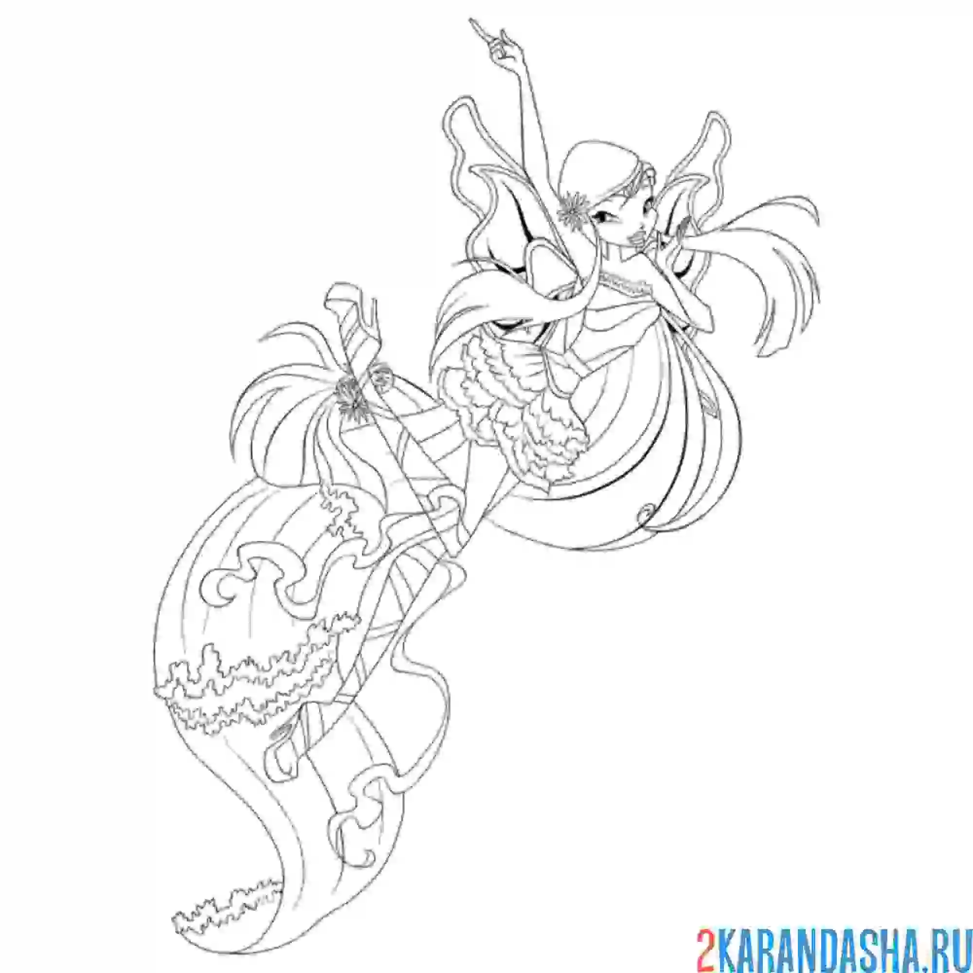 Раскраска муза гармоникс