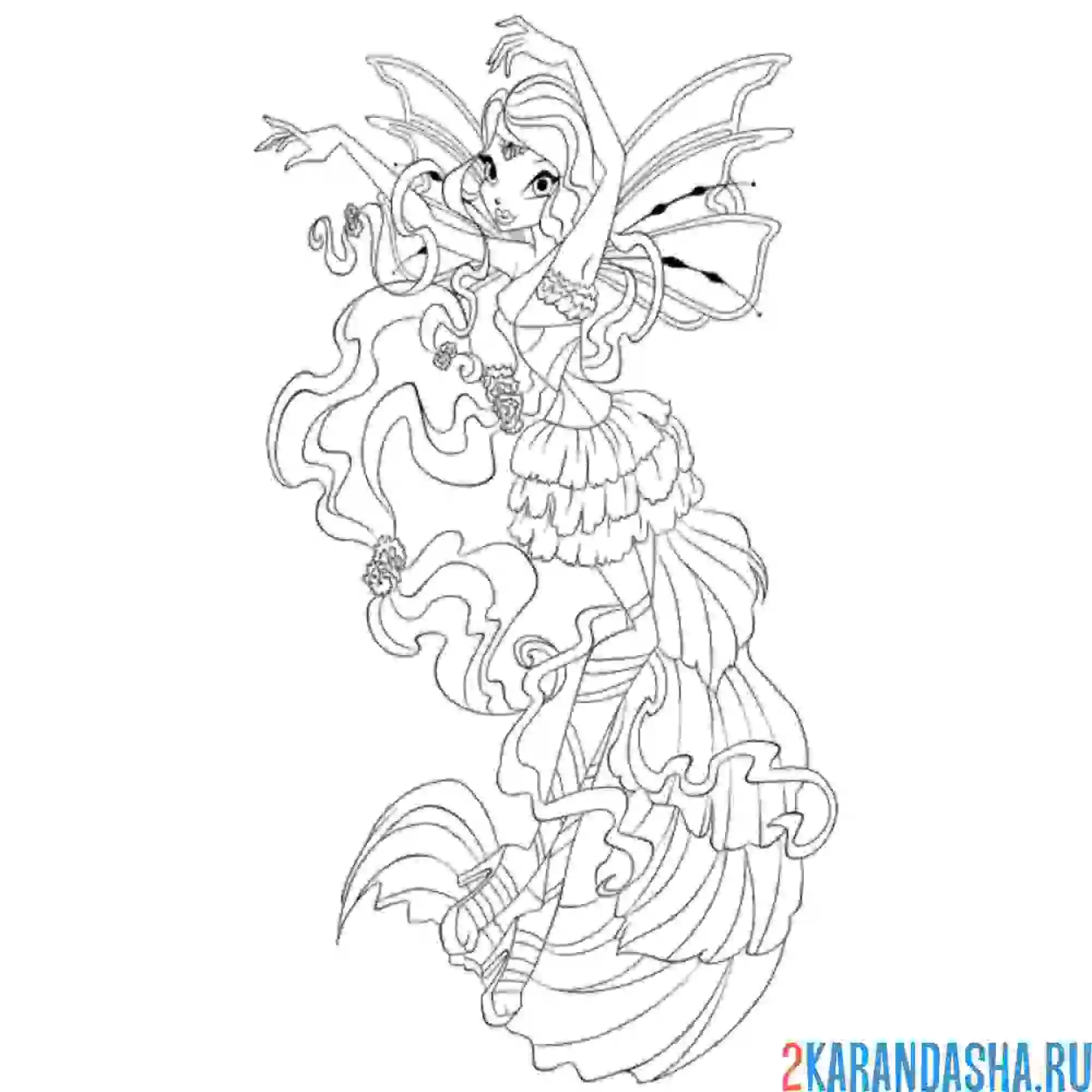 Раскраска лейла гармоникс